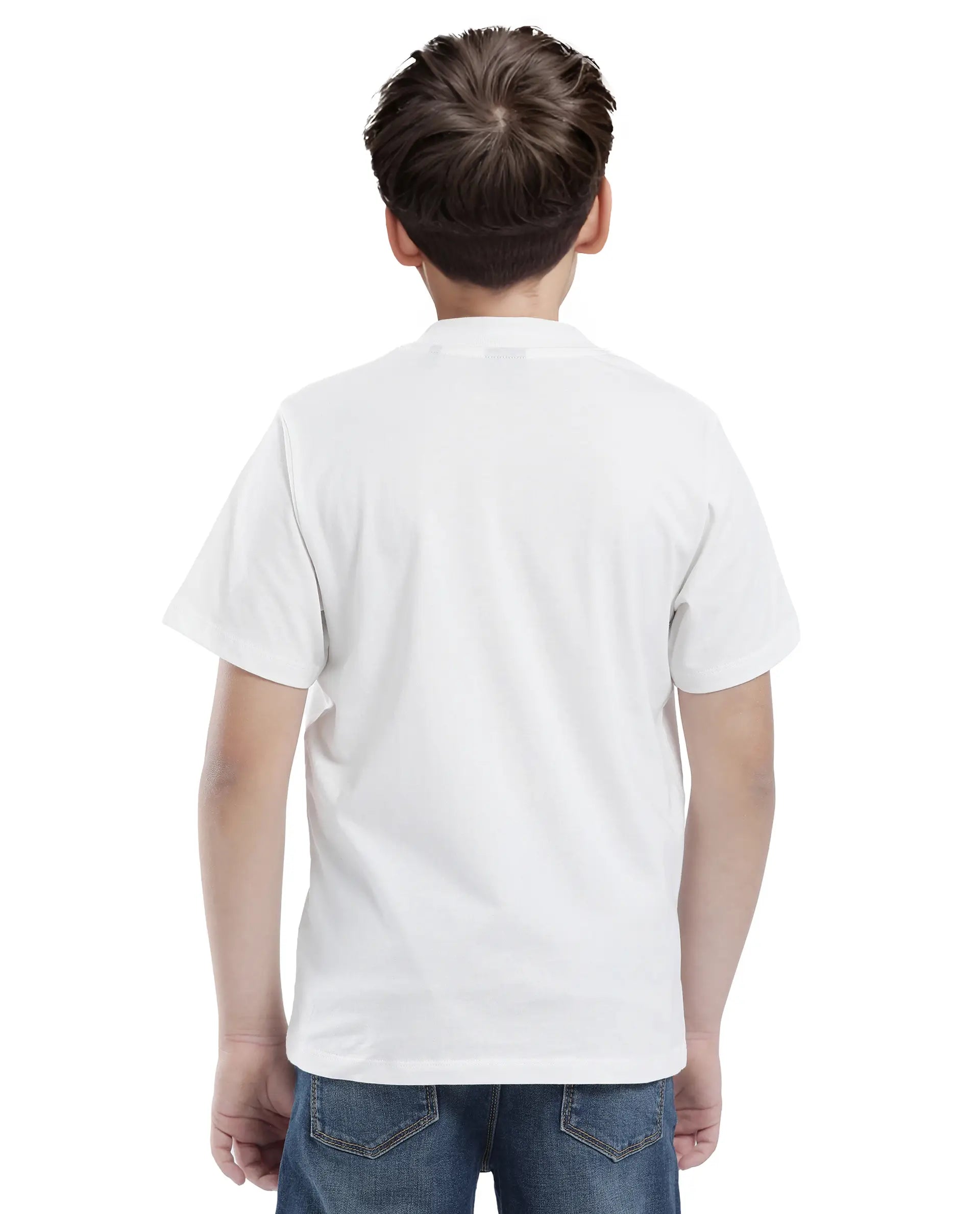 Rare Ones Kids Zion Off White Cotton Half Sleeve Graphic Print Slip-On Closure Regular Fit T-Shirt