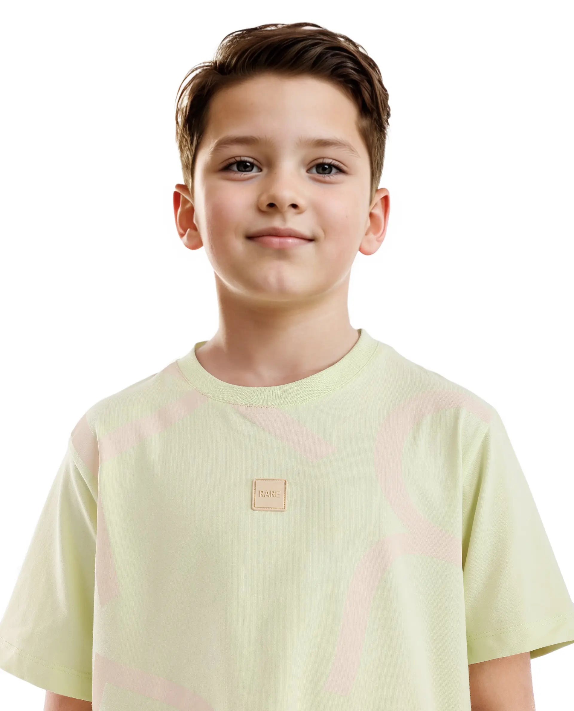 Rare Ones Kids Zon Flouroscent Green Cotton Short Sleeve Crew Neck Pigment Print T-Shirt