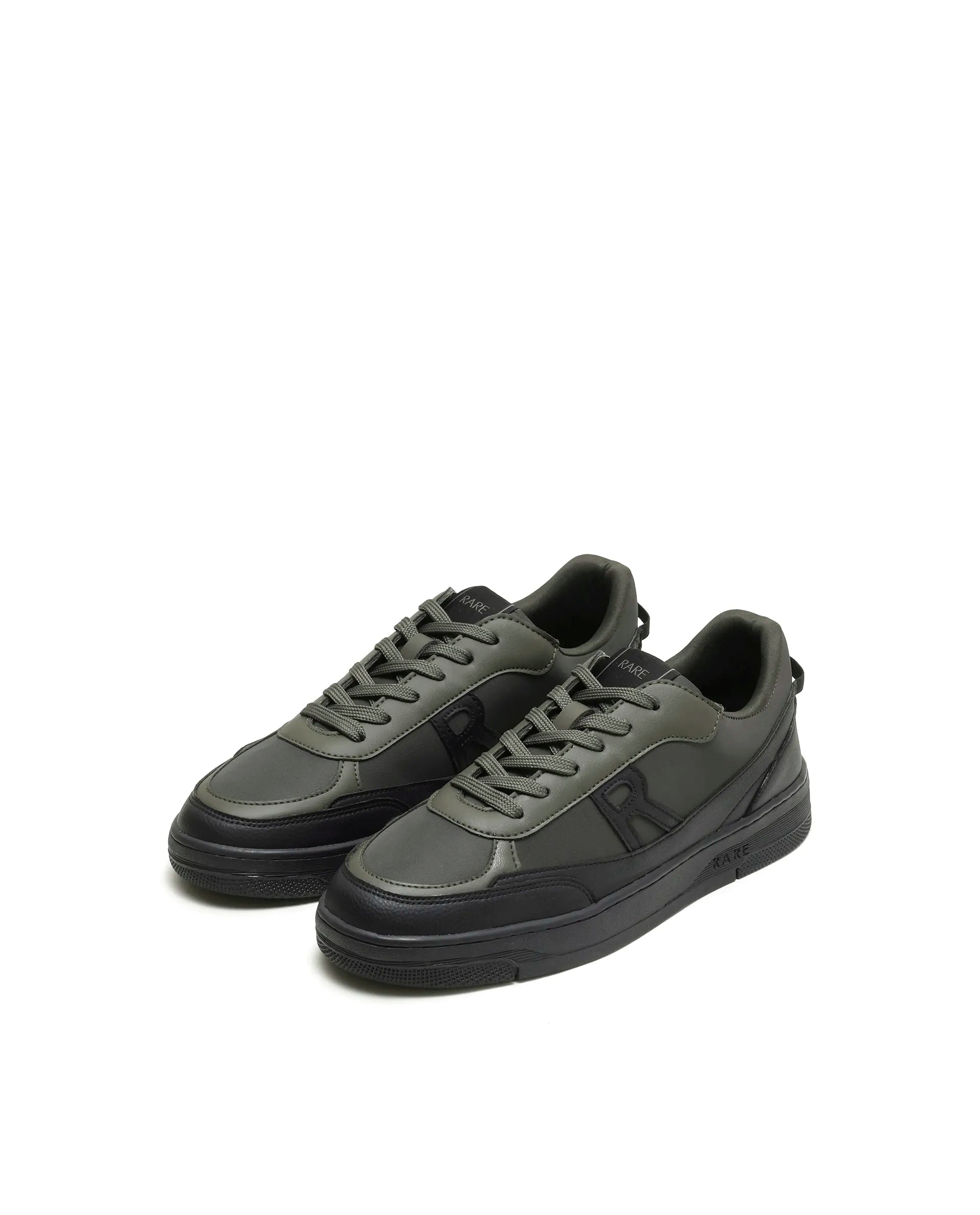 Rarez Men's Zora Dark Olive Micro fiber Regular Sneaker