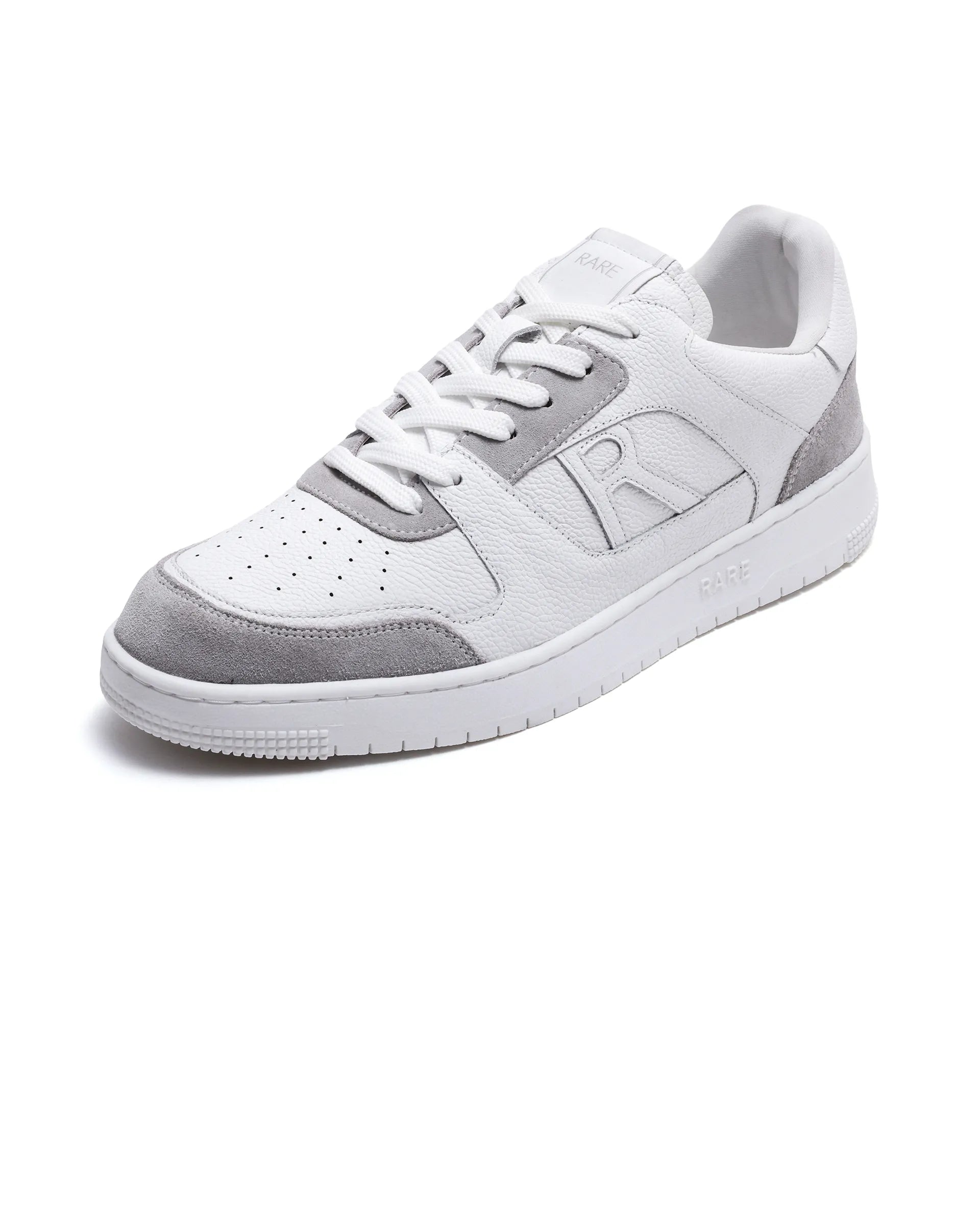 Rare Rabbit Men Zouk White Leather Lace-Up Closure Sneakers