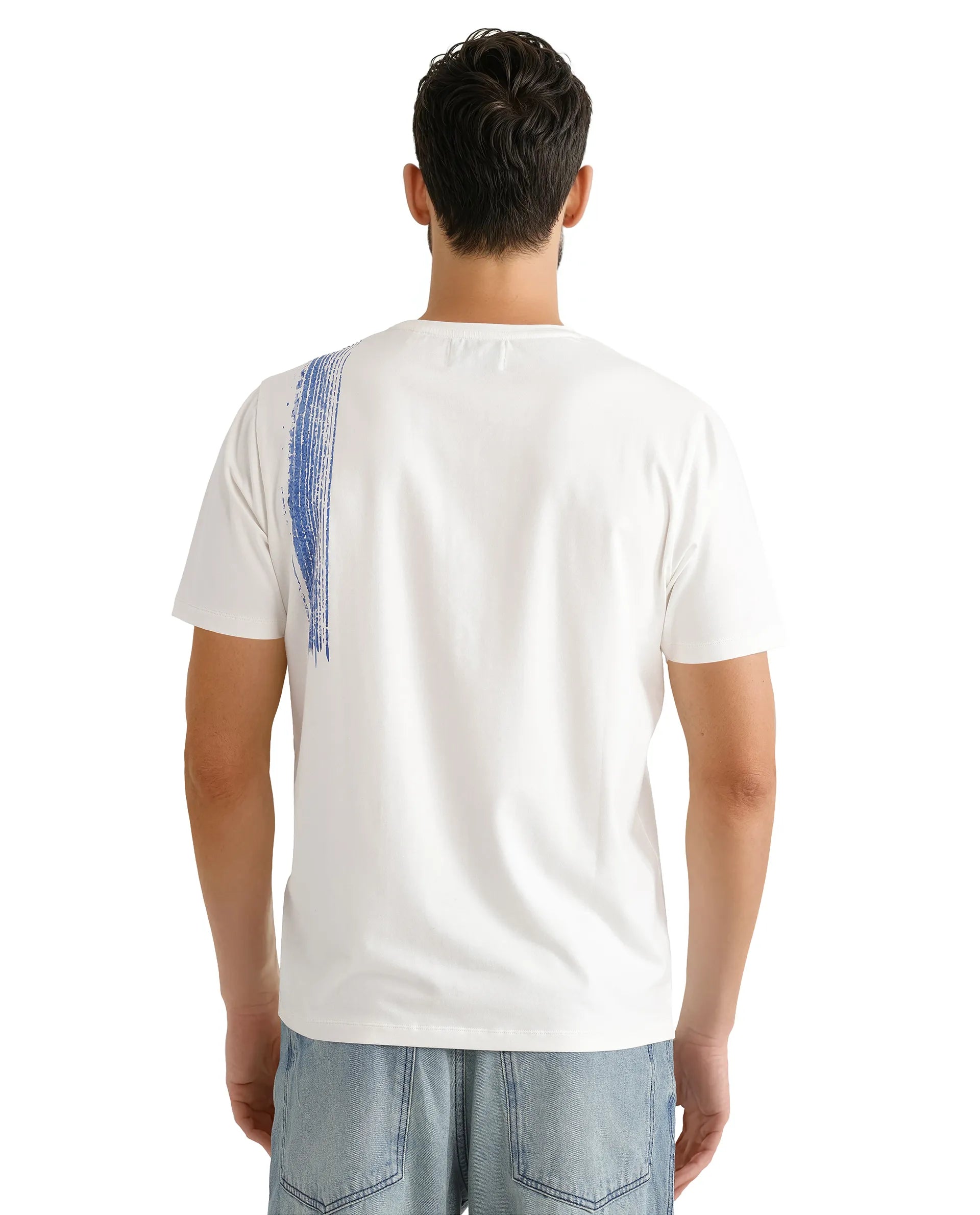 Rare Rabbit Men Zyra Off White Cotton Blend Fabric Short Rare Rabbit Men Zyra Off White Cotton Blend Fabric Short