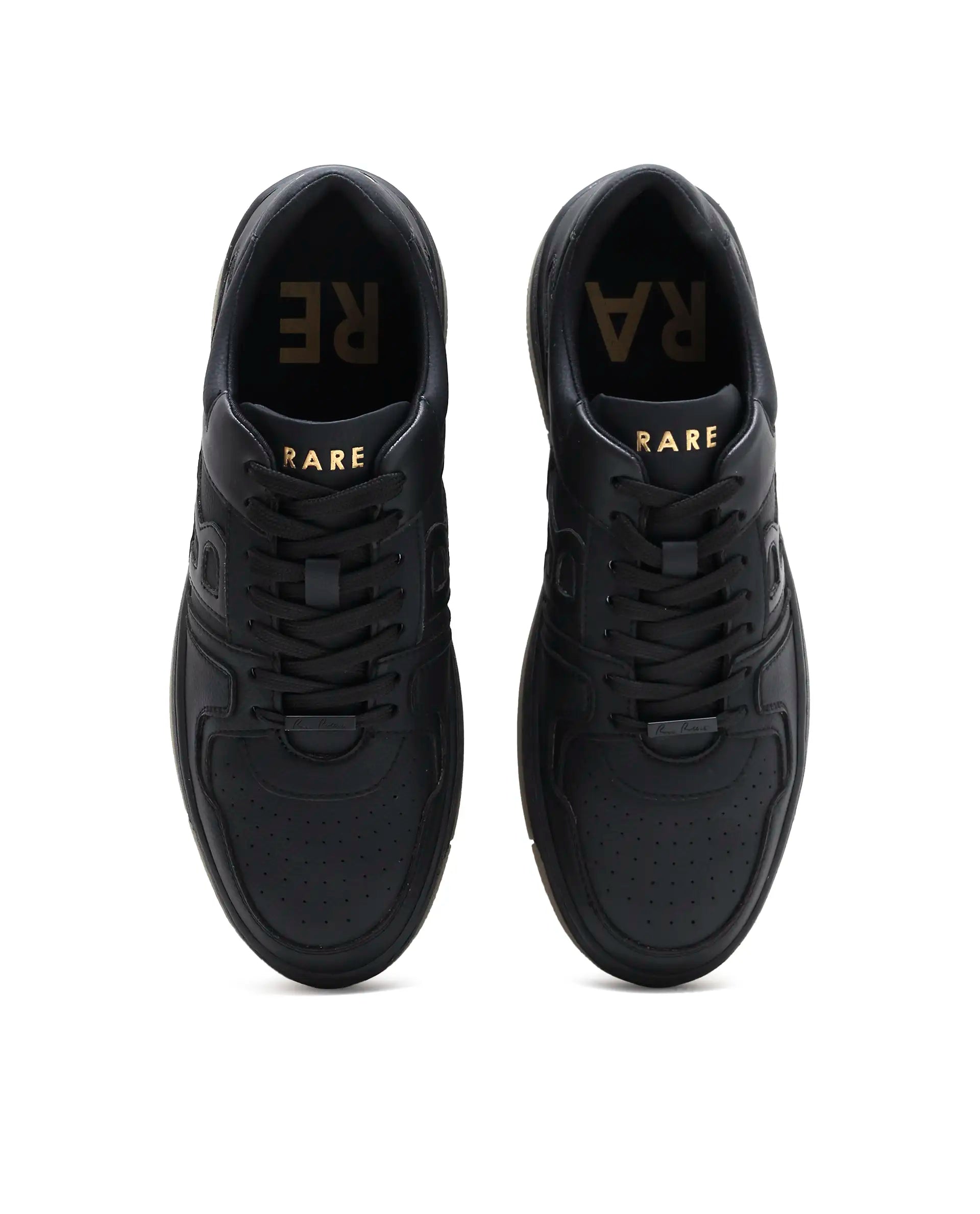 Rarez Men's Zyro Black Micro Fiber Sneaker