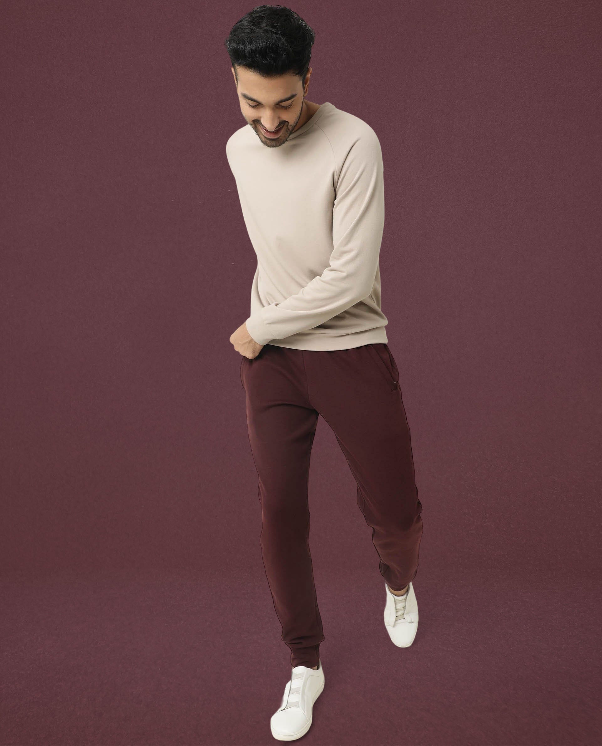 Track Pant Burnt Prune Men