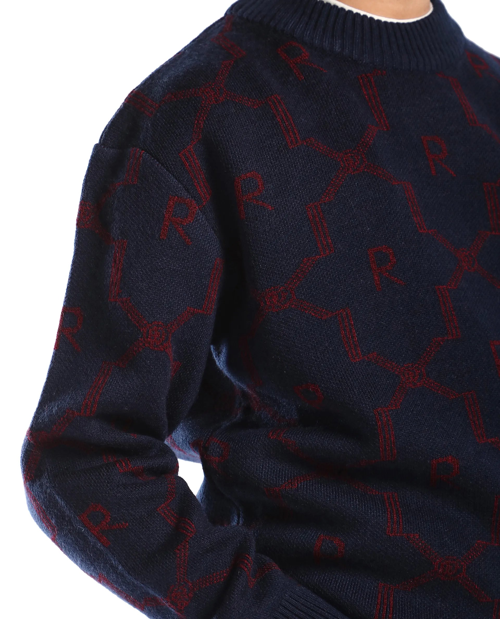 Rare Ones Kids Apao Navy Acrylic Pull-On Closure Relaxed Fit Sweater
