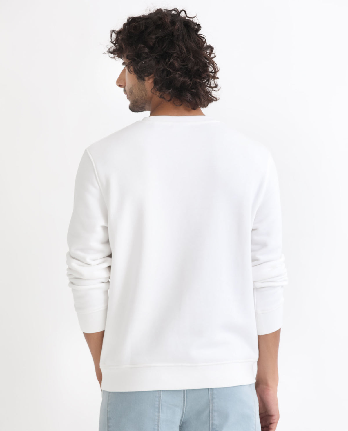 Rare Rabbit Mens Argyll White Sweatshirt Cotton Polyester Fabric Round Neck Knitted Full Sleeves Comfortable Fit