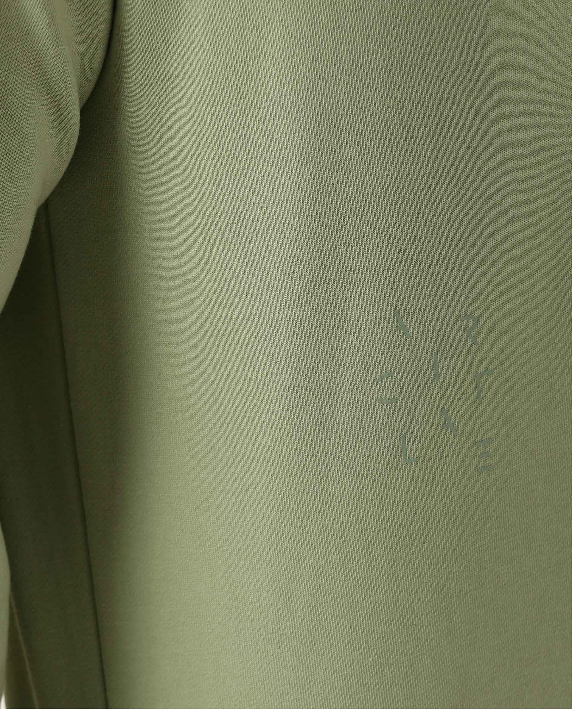 Rare Rabbit Articale Men's Arum Cardamom Green Cotton Fabric Full Sleeves Solid Sweatshirt