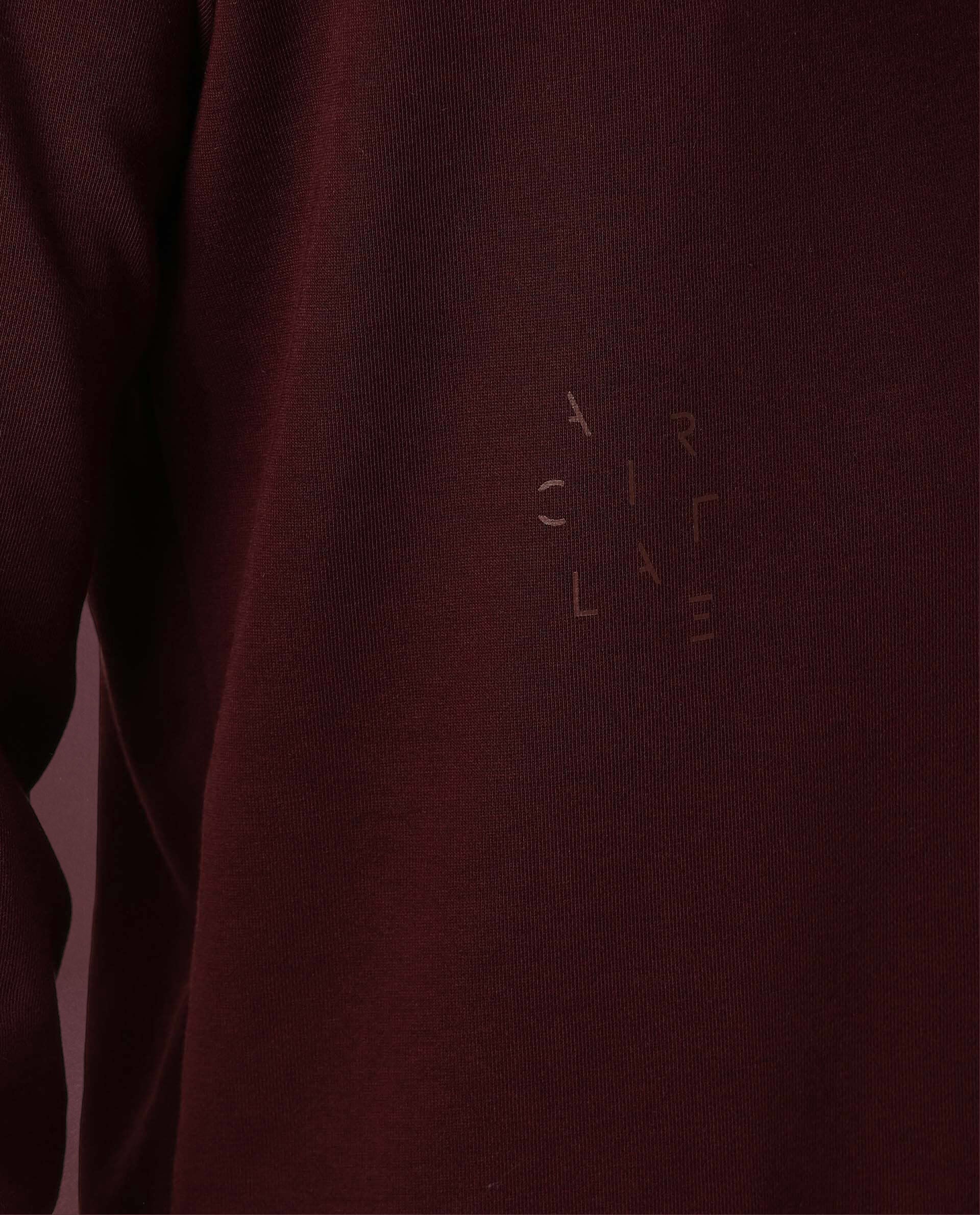 Rare Rabbit Articale Men's Arum Burnt Prune Cotton Fabric Full Sleeves Solid Sweatshirt