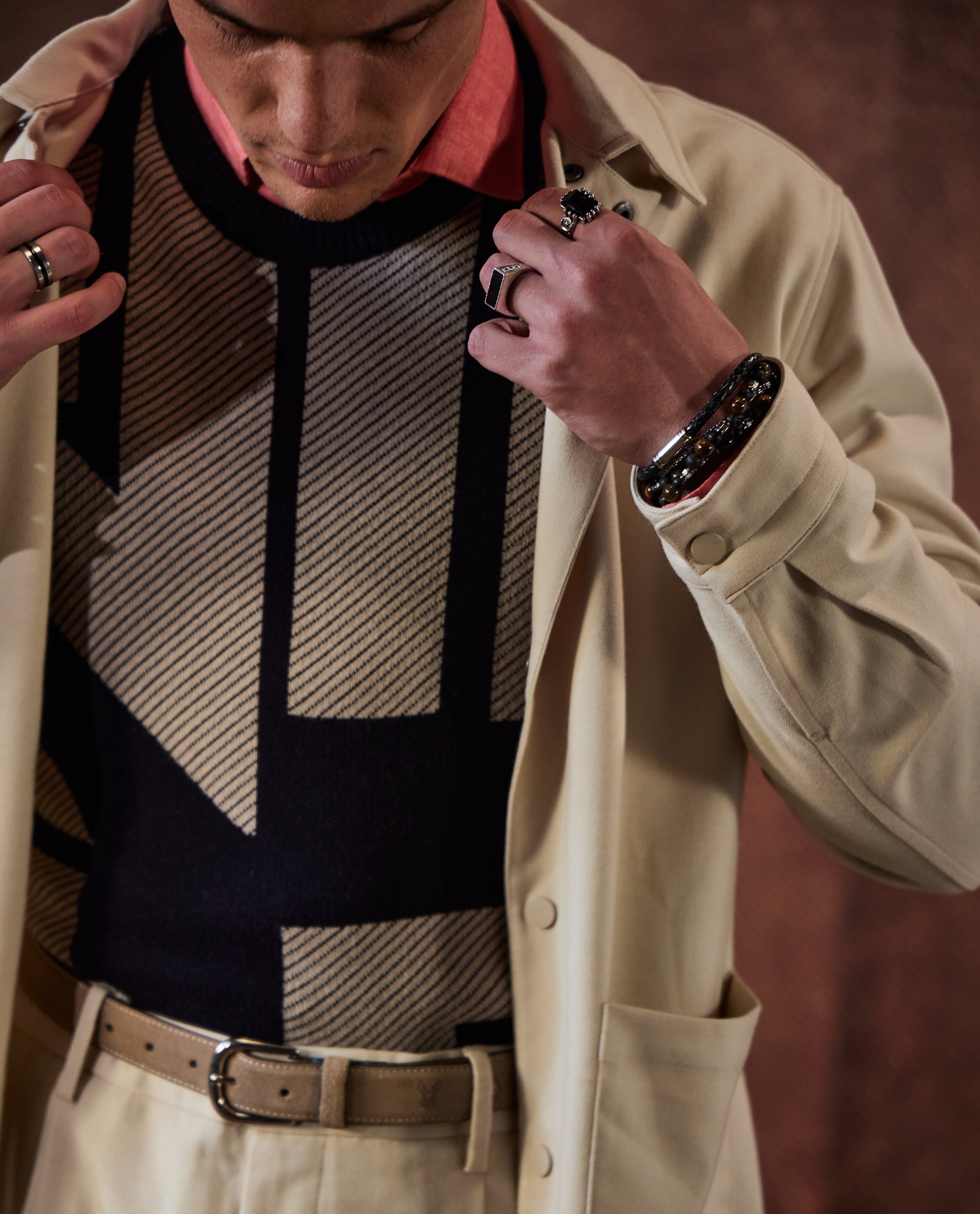 Rare Rabbit Men's Auxfo Pink Cotton Fabric Full Sleeves Solid Shirt