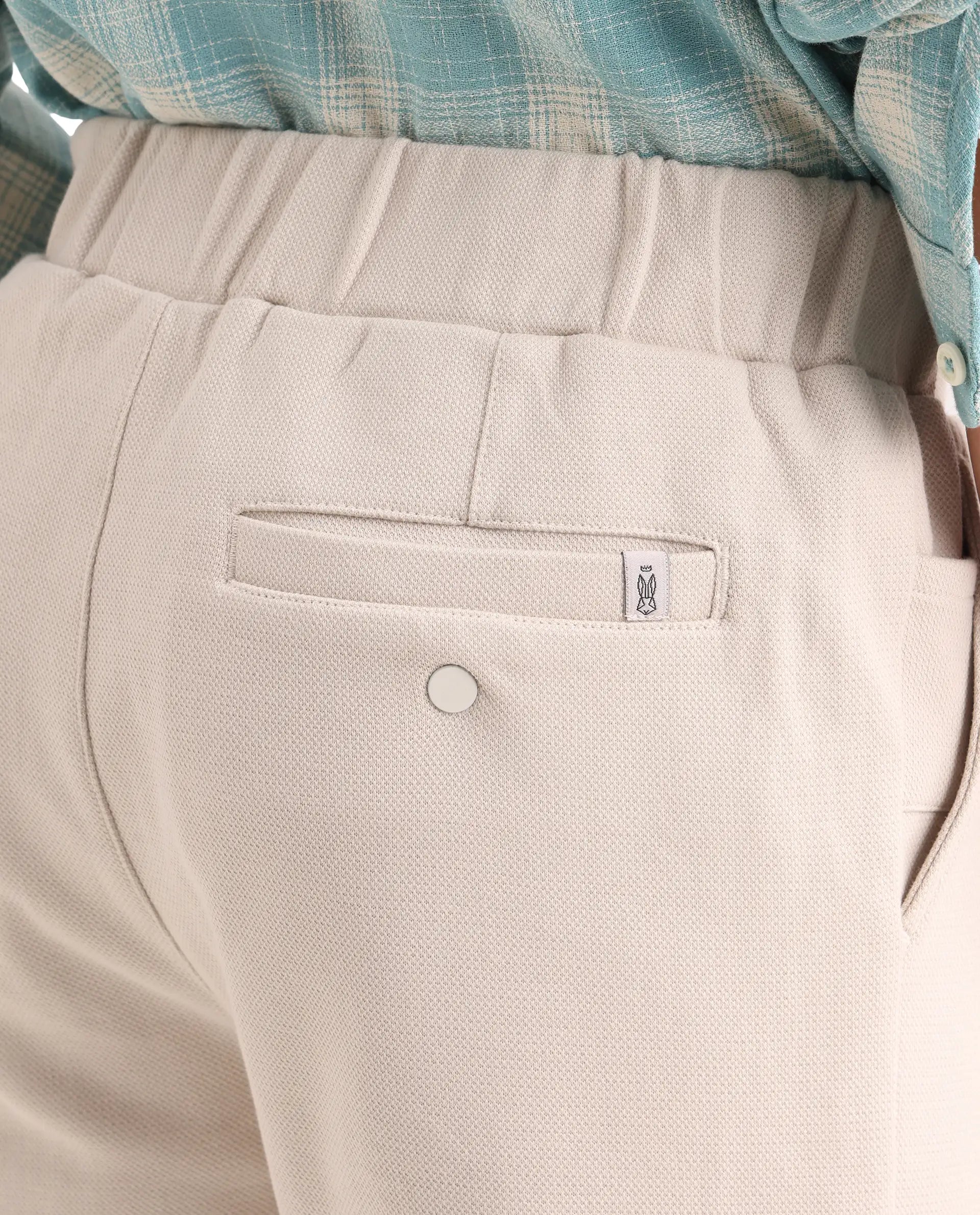 Rare Ones Kids Aura Off White Cotton Fabric Button And Zipper Closure Straight Fit Trouser