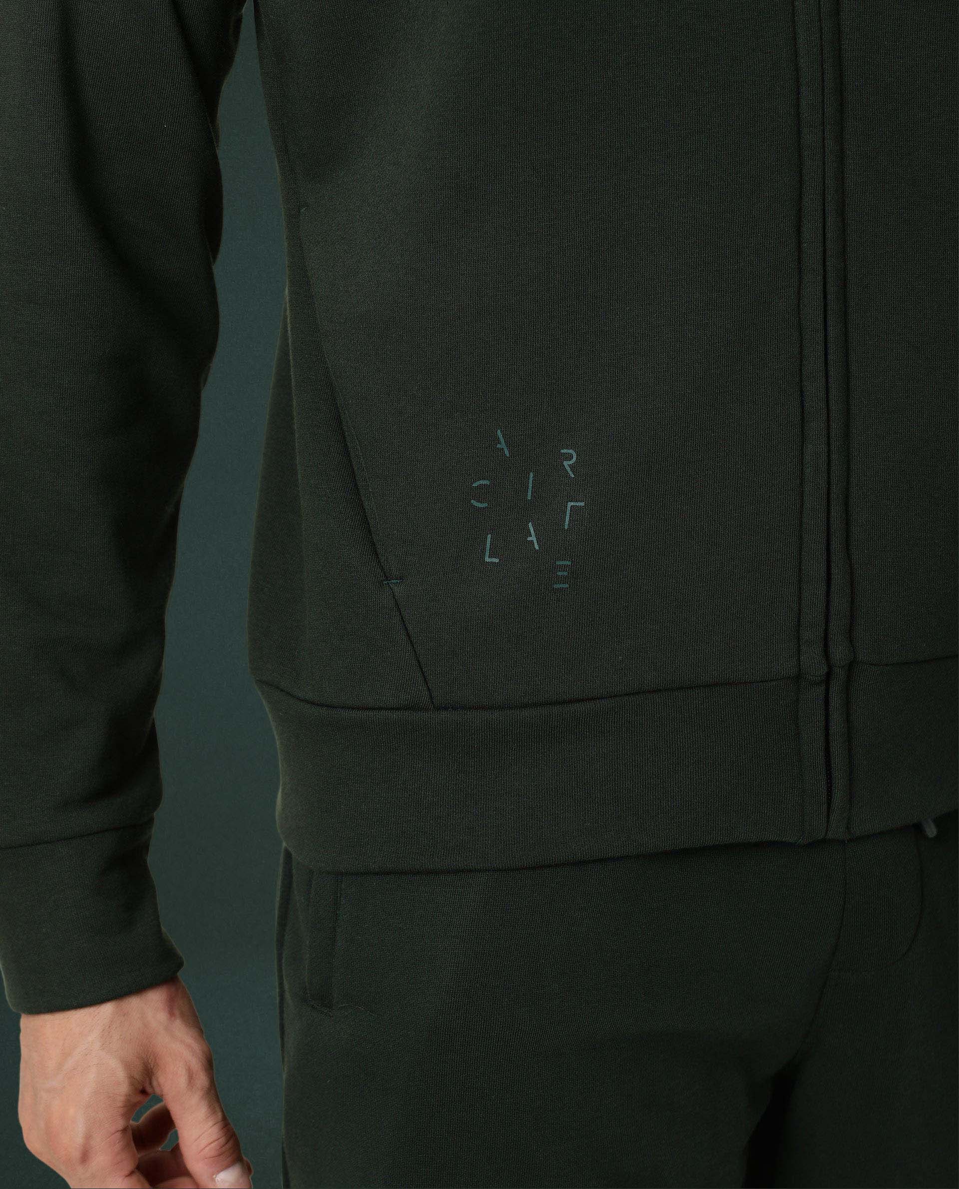 Rare Rabbit Articale Men's Azil Mountain Green High Neck Zip-Up Jacket