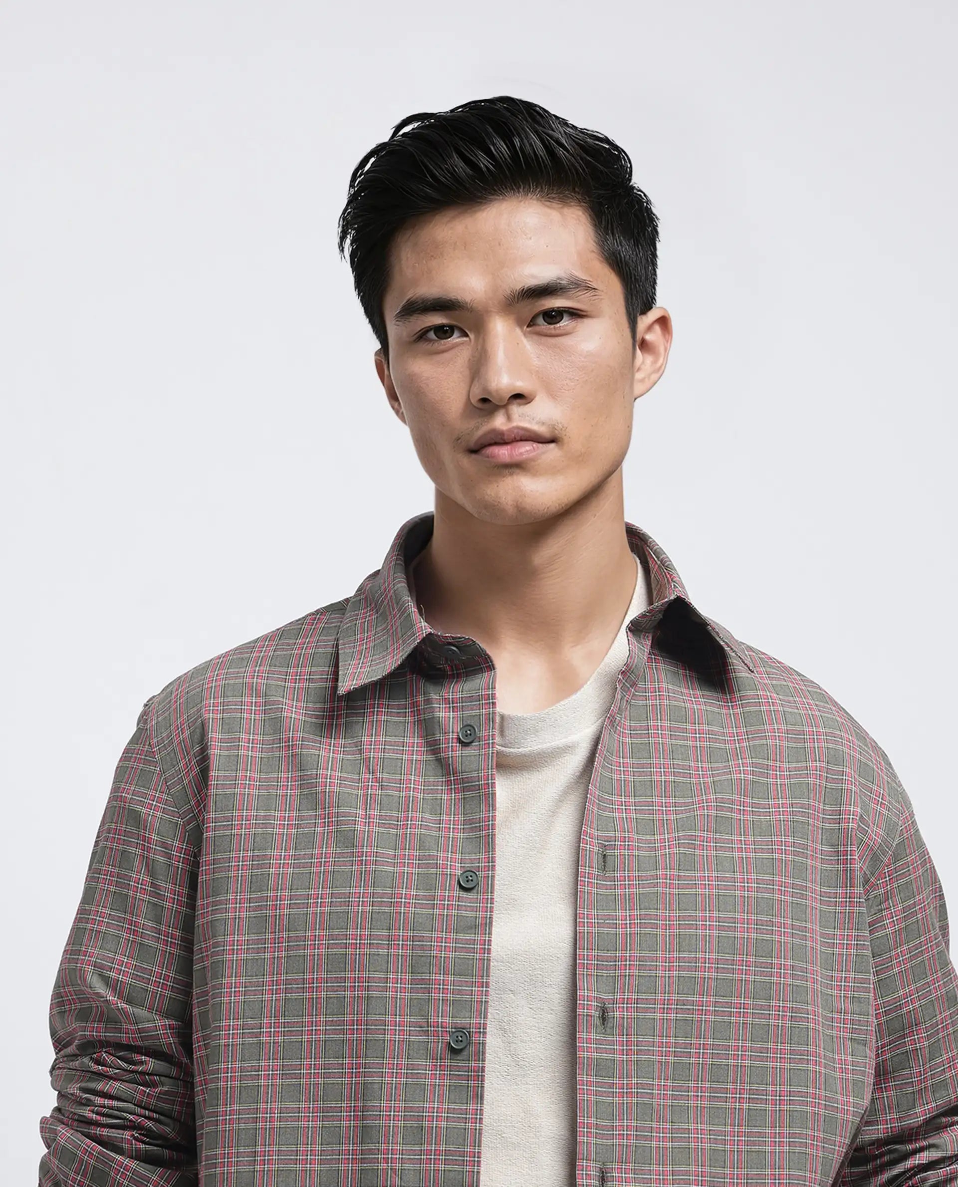 Rare Rabbit Men's Boxy Dark Olive Cotton Fabric Full Sleeve Collared Neck Button Closure Printed Shirt