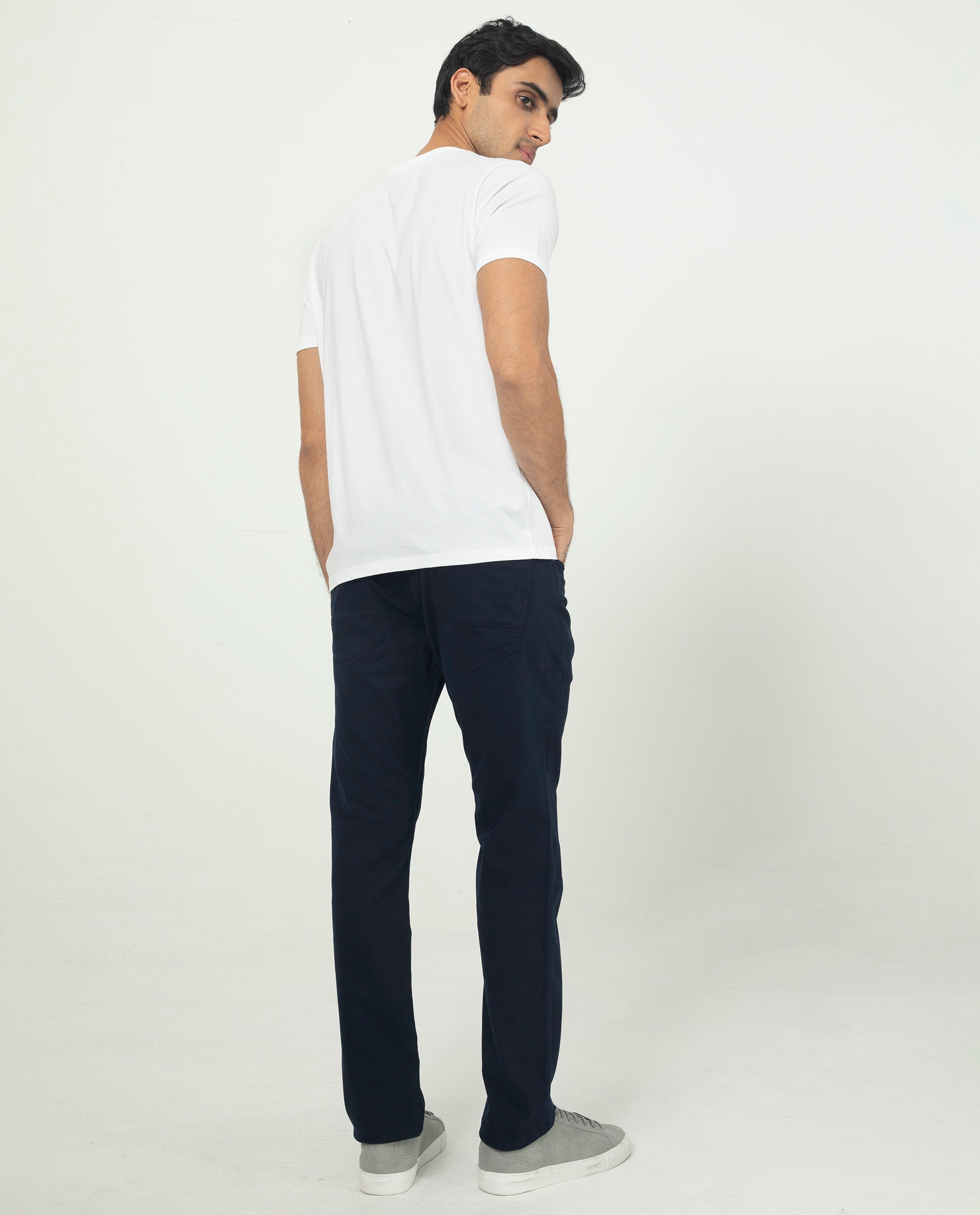 Rare Rabbit Men's Castel White Crew Neck Graphic Print Branded Half Sleeves T-Shirt