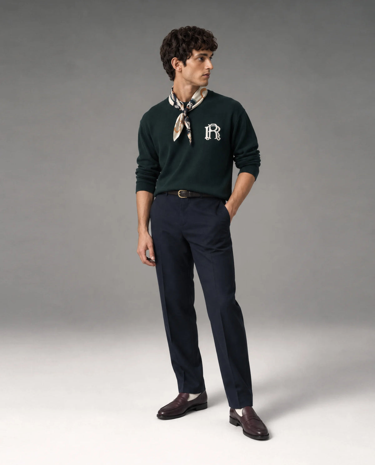 Rare Rabbit Men's Chamer Navy Polyester Plain Regular Fit Trouser
