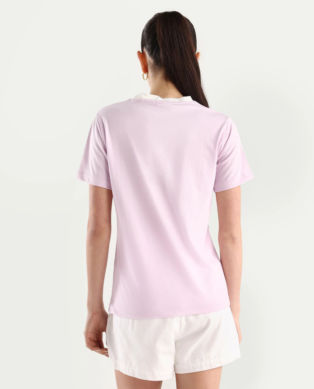 Rareism Women's Cosme Pink Cotton Crew Neck Graphic Print Regular Fit T-Shirt