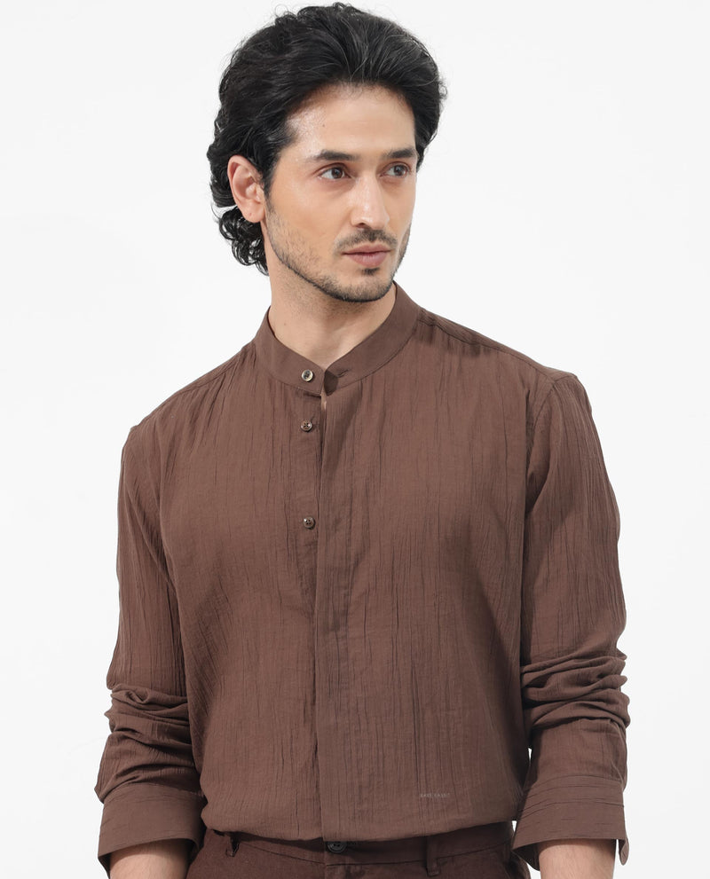 CREASED EFFECT COTTON SHIRT