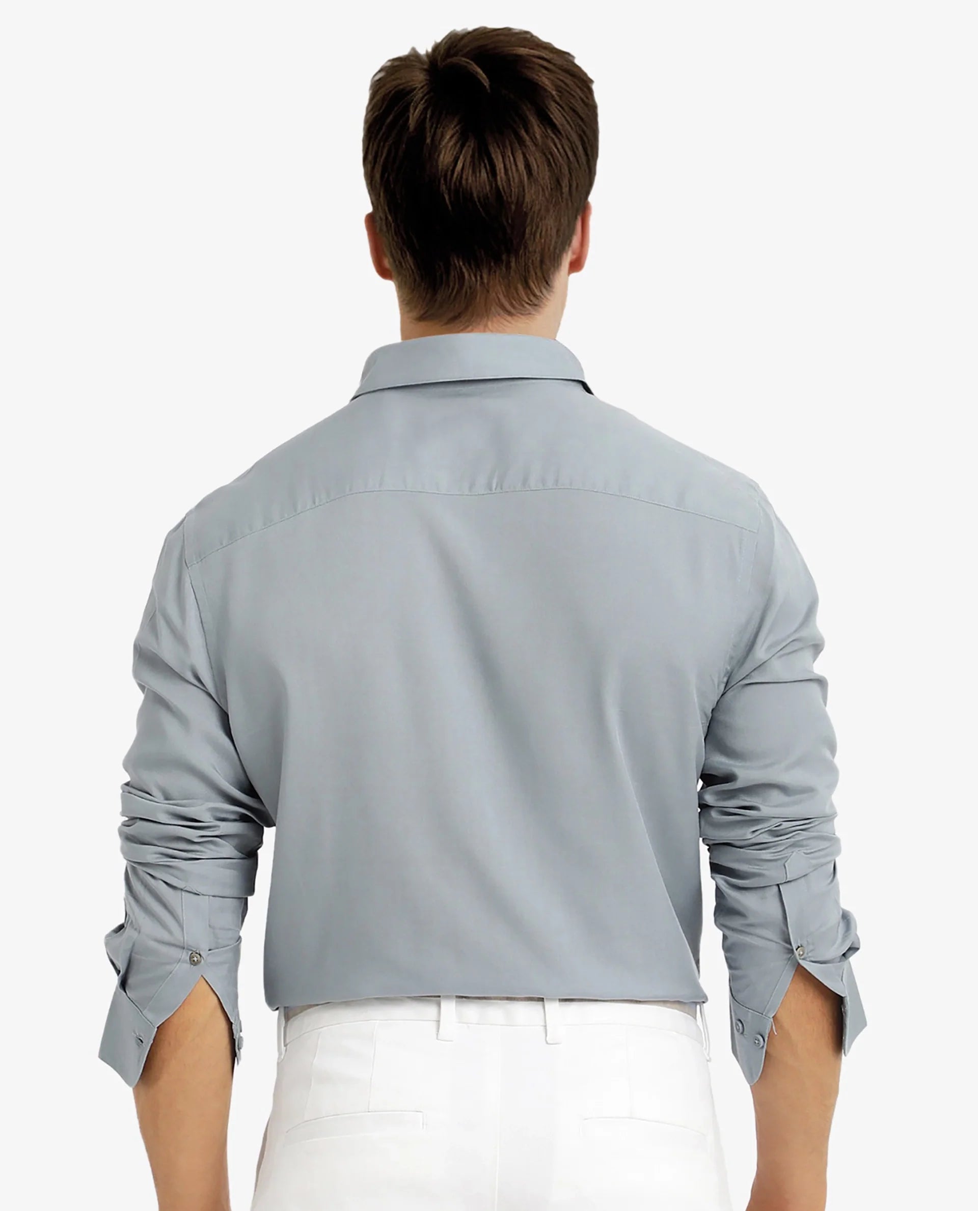 Rare Rabbit Men Dub Dusky Blue Cotton Fabric Full Sleeve Regular Collar Regular Fit Plain Shirt