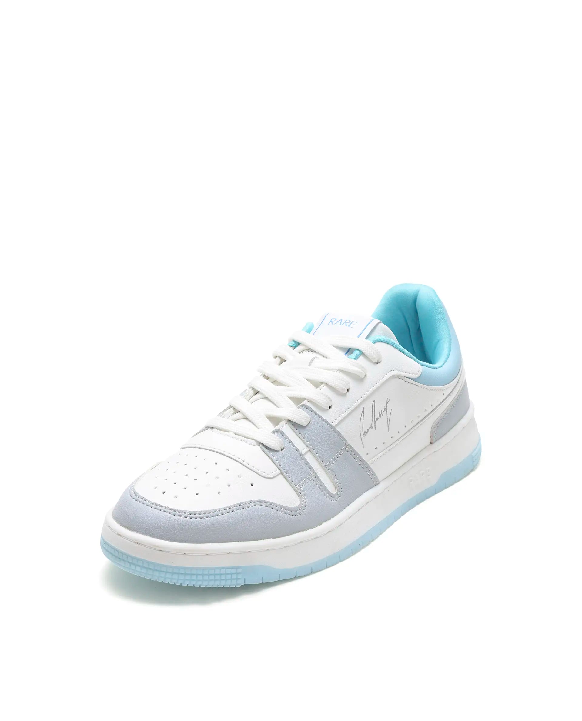 Rare Rabbit Men's Enrik Blue Micro Fiber Sneaker
