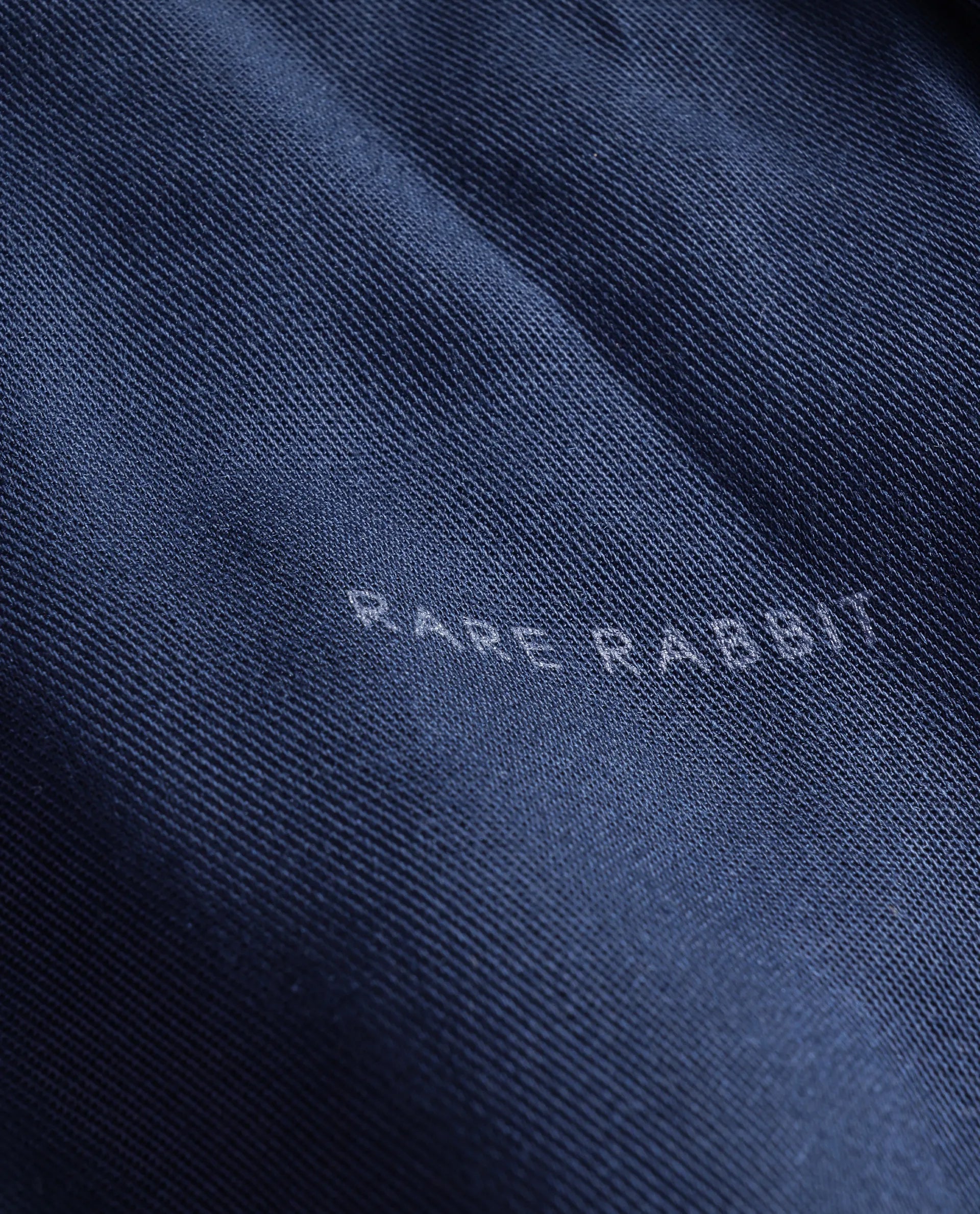 Rare Rabbit Mens Memo SS Navy Tencel Fabric Short Sleeve Boxy Fit Solid Twill Shirt