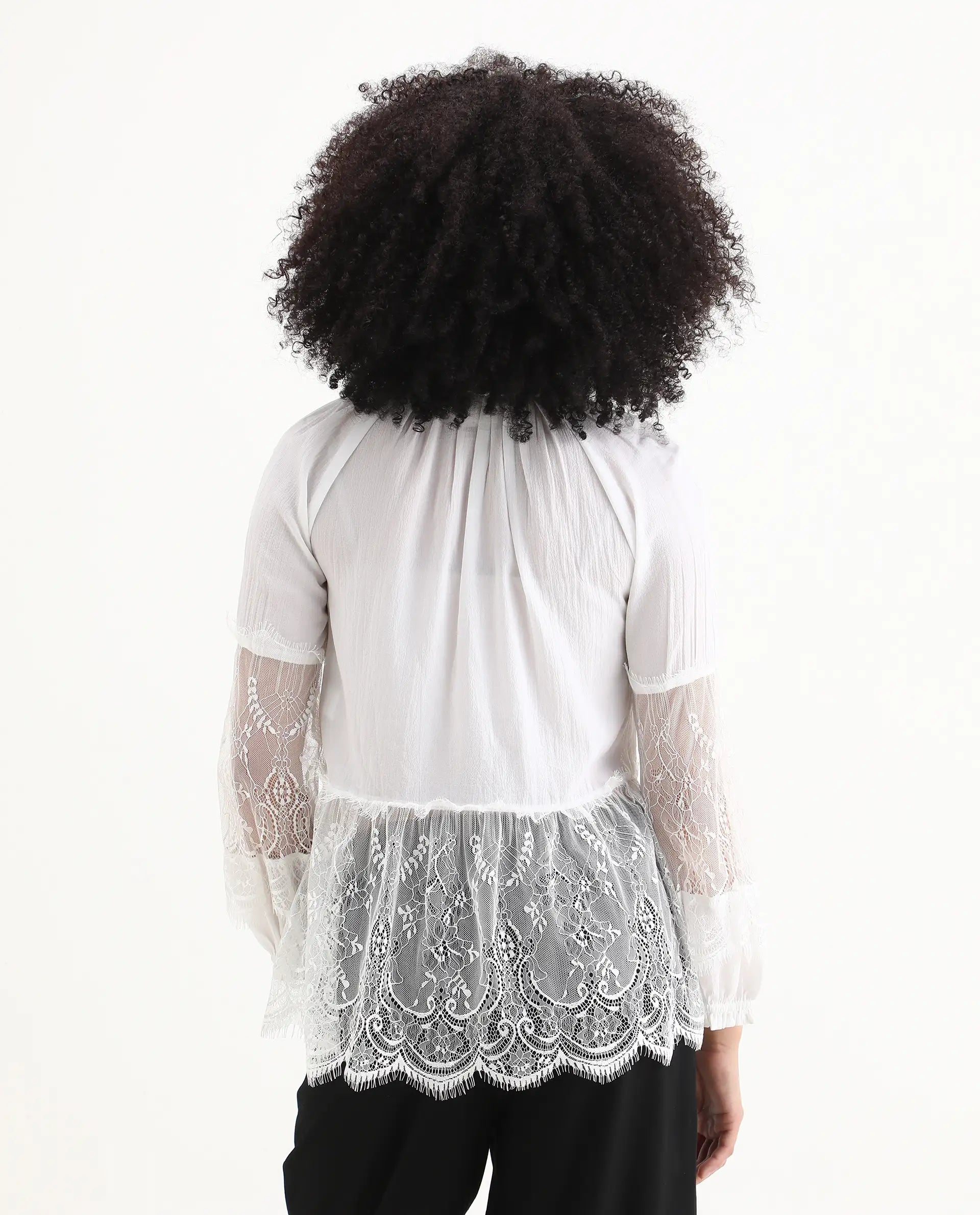 Rareism Women's Florida White Sweetheart Neck Plain Raglan Sleeve Relaxed Fit Top