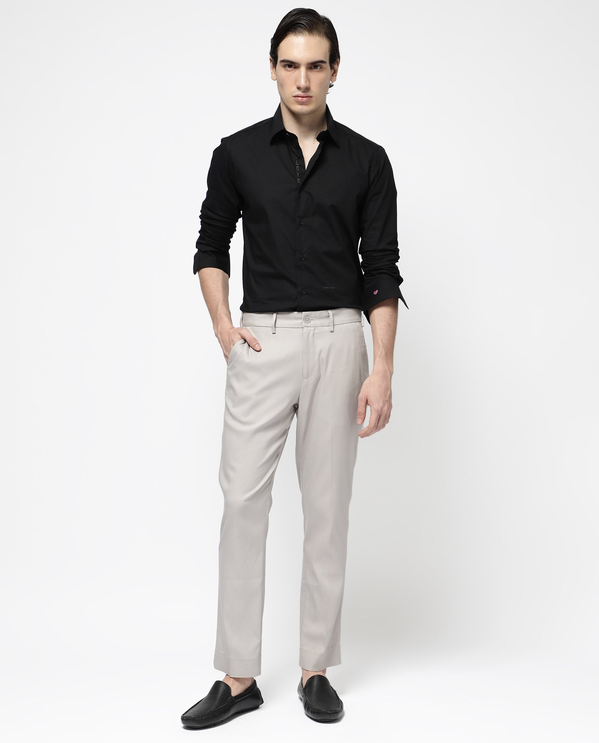 Mid-Rise Slim Fit Trousers