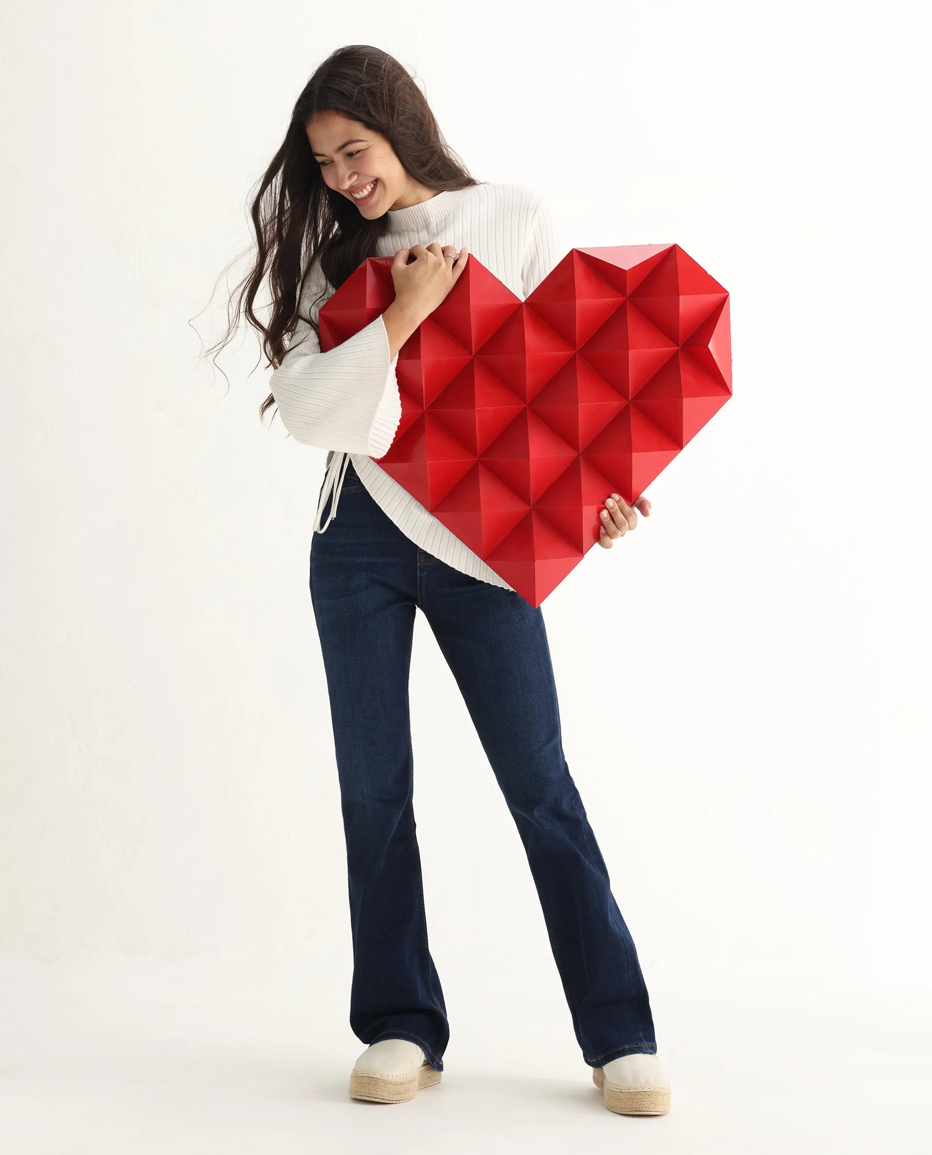 Rareism Women's Hadley Dark Blue Cotton Blend Plain Ankle Length Iconic Bootcut Jeans