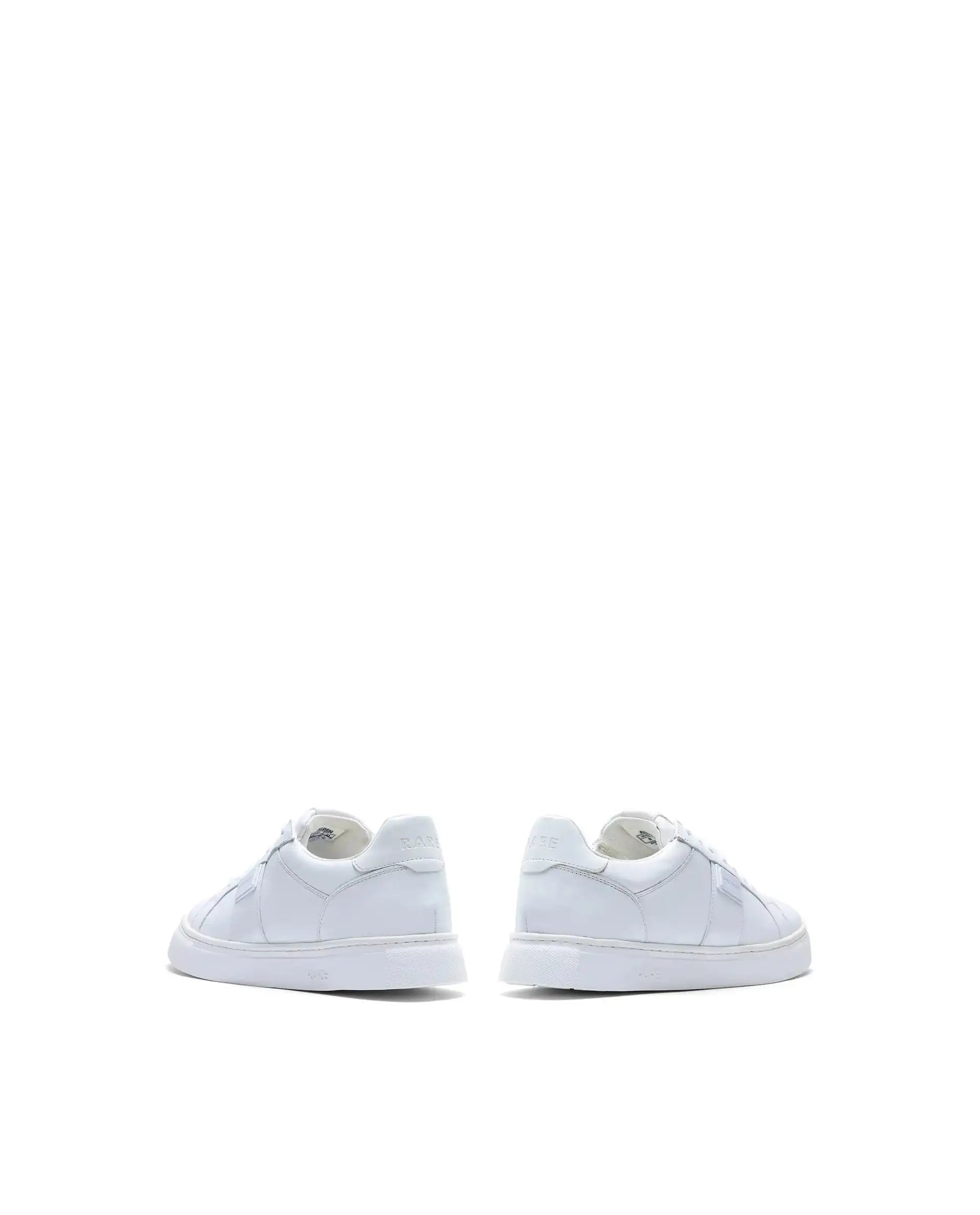 Rare Rabbit Men's Alden White Leather Fabric Sneaker