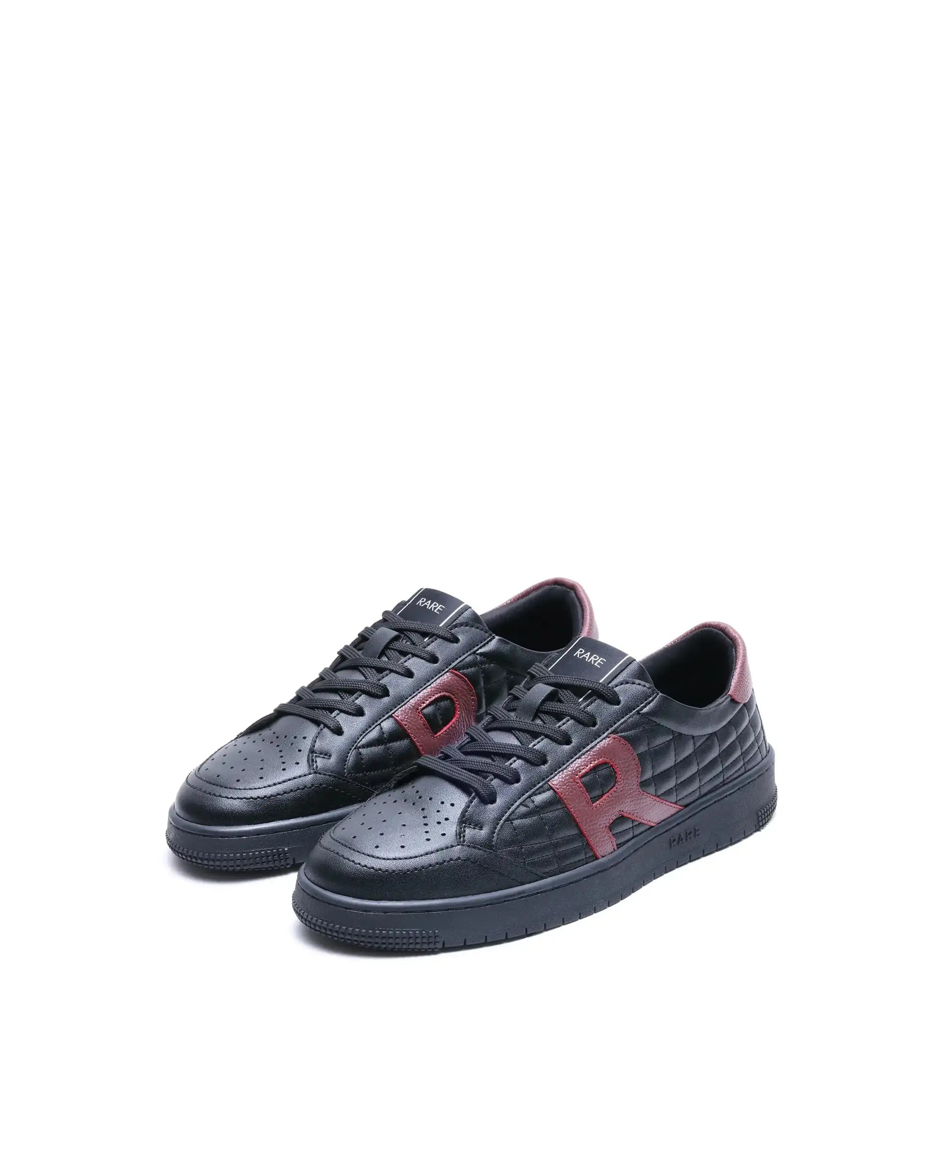 Rare Rabbit Men's Alto Black Micro Leather Sneaker