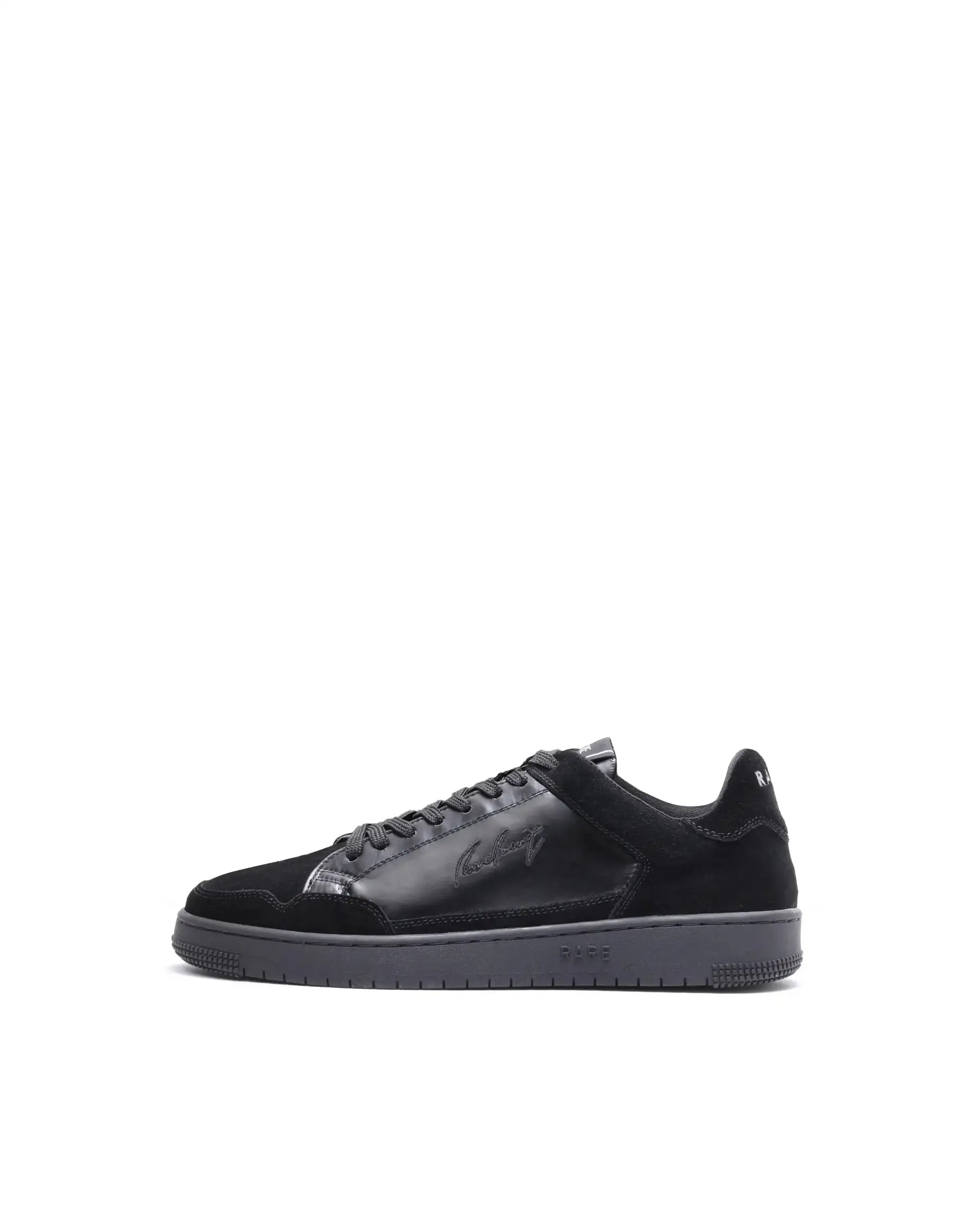 Rare Rabbit Men's Amigo Black Parachute Lace-Up Closure Sneaker