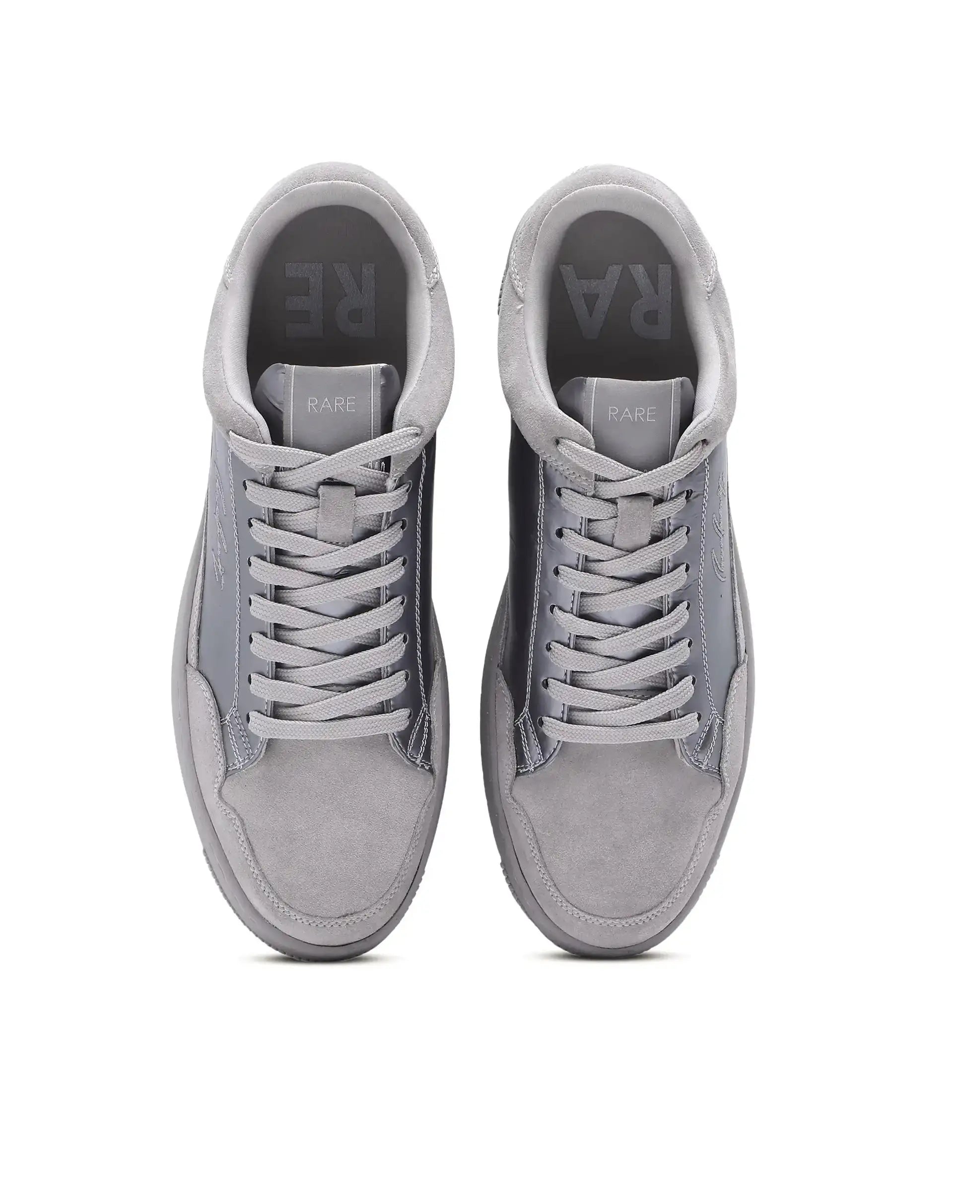 Rare Rabbit Men's Amigo Grey Parachute Lace-Up Closure Sneaker