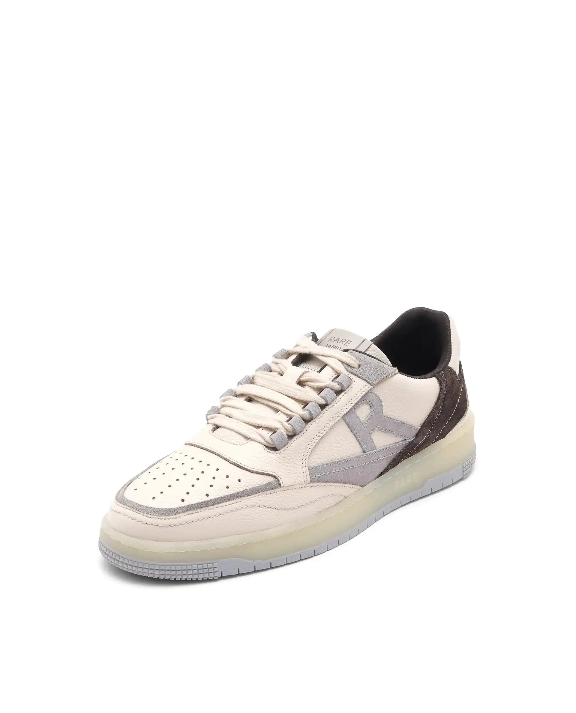 Rare Rabbit Men's Amur Off White Plain Shoes