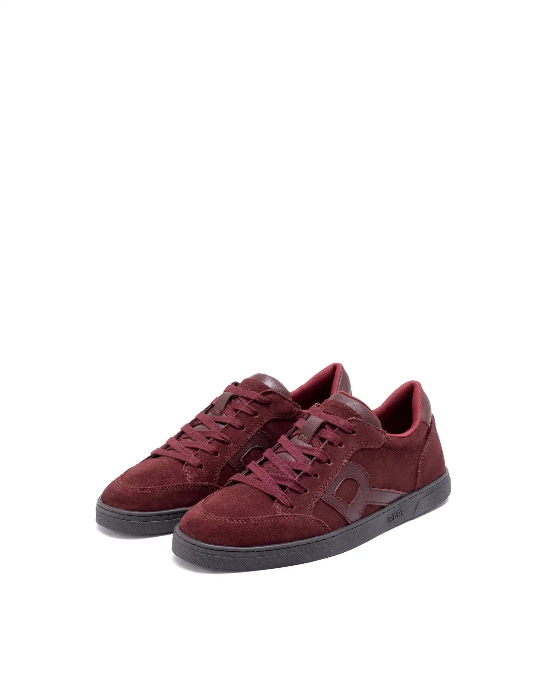 Rare Rabbit Men's Antares Red Low-Top Lace Up Premium Suede With Genuine Leather Sneaker