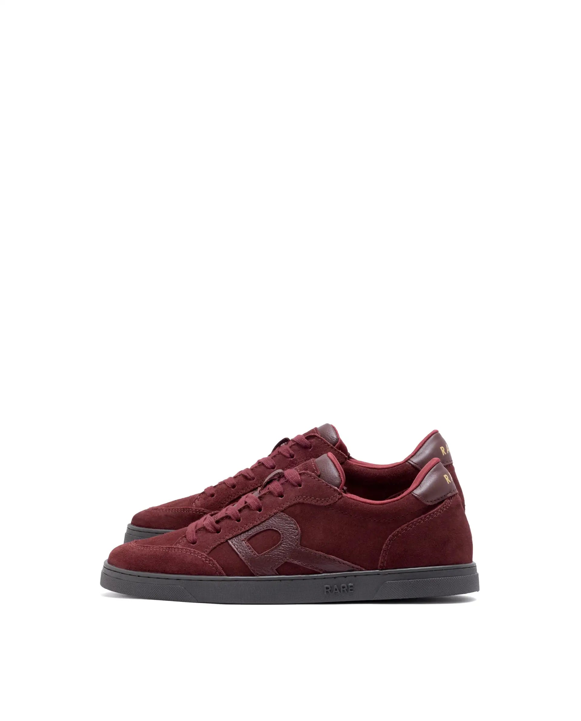 Rare Rabbit Men's Antares Red Low-Top Lace Up Premium Suede With Genuine Leather Sneaker