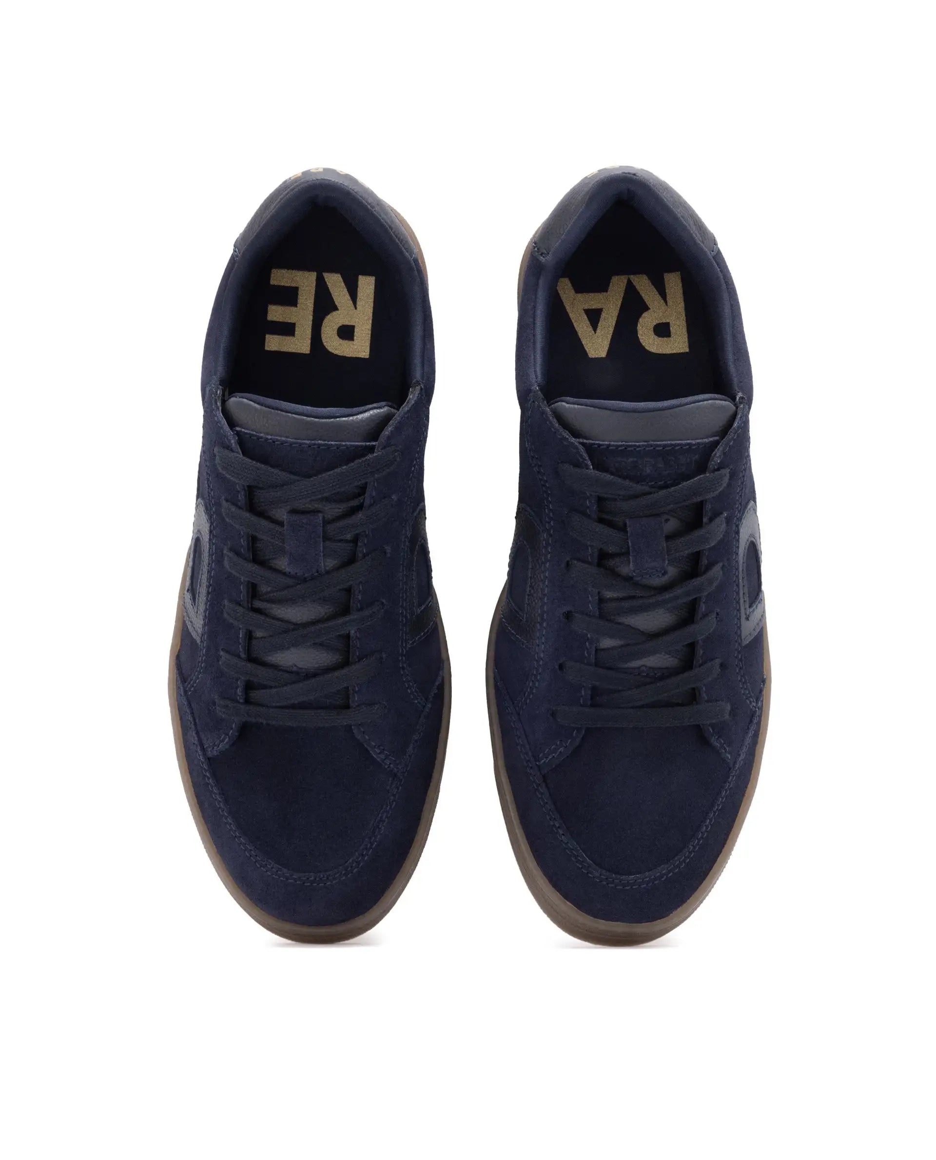 Rare Rabbit Men's Antares Blue Low-Top Lace Up Premium Suede With Genuine Leather Sneaker