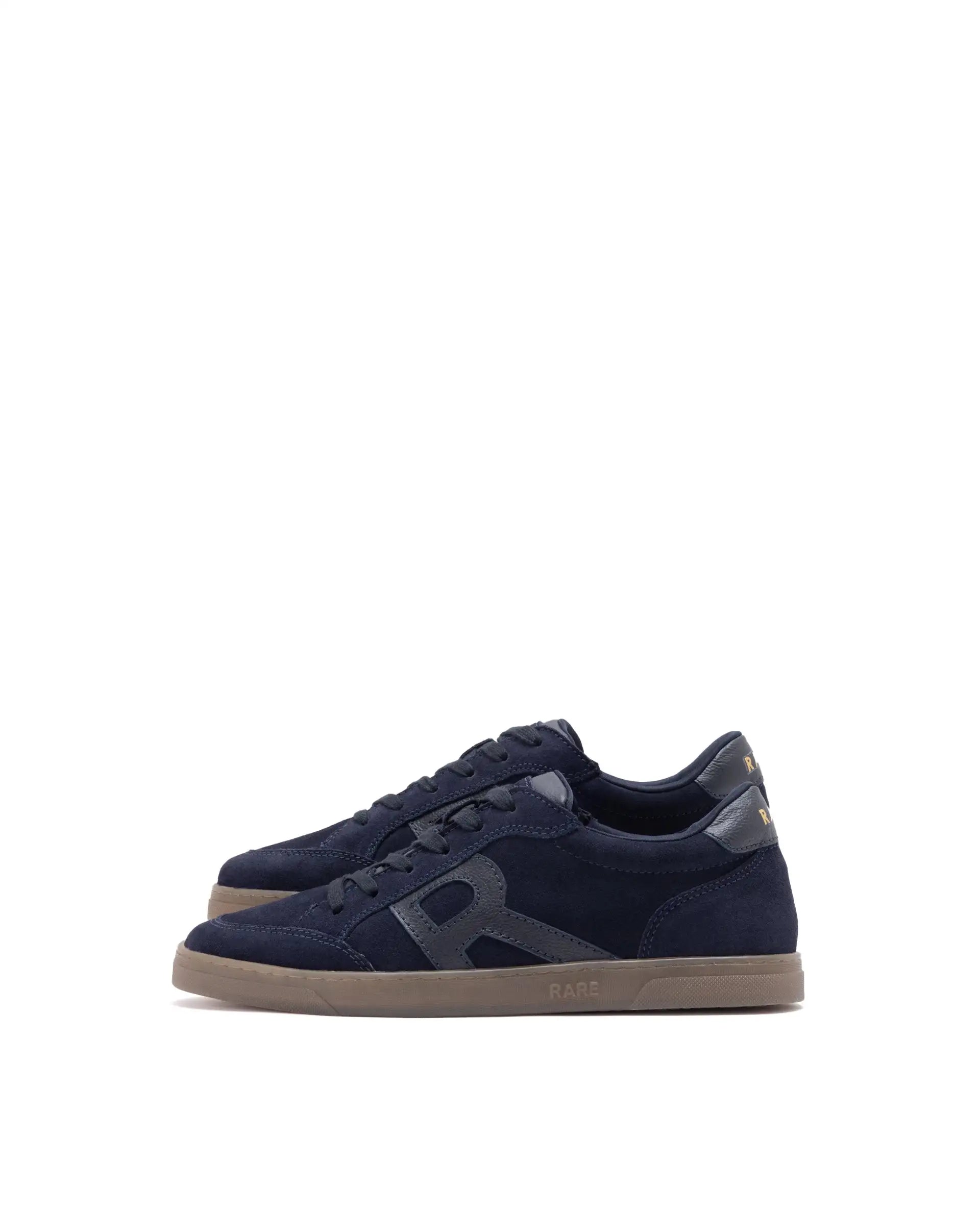 Rare Rabbit Men's Antares Blue Low-Top Lace Up Premium Suede With Genuine Leather Sneaker