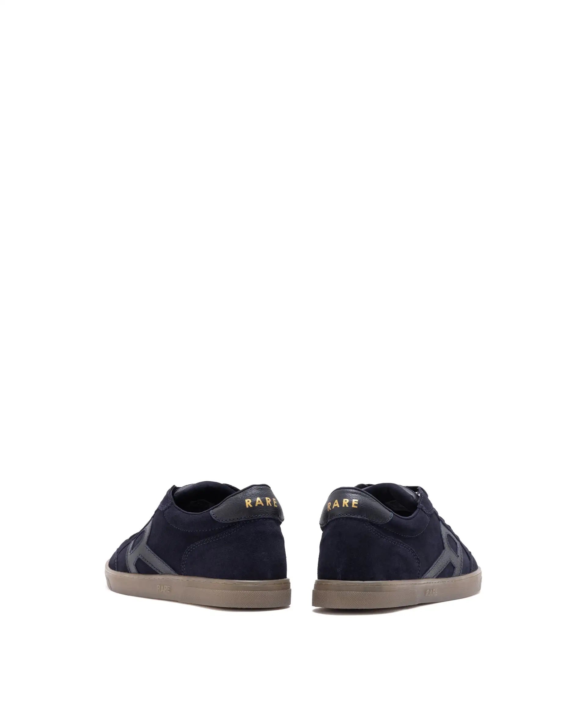 Rare Rabbit Men's Antares Blue Low-Top Lace Up Premium Suede With Genuine Leather Sneaker