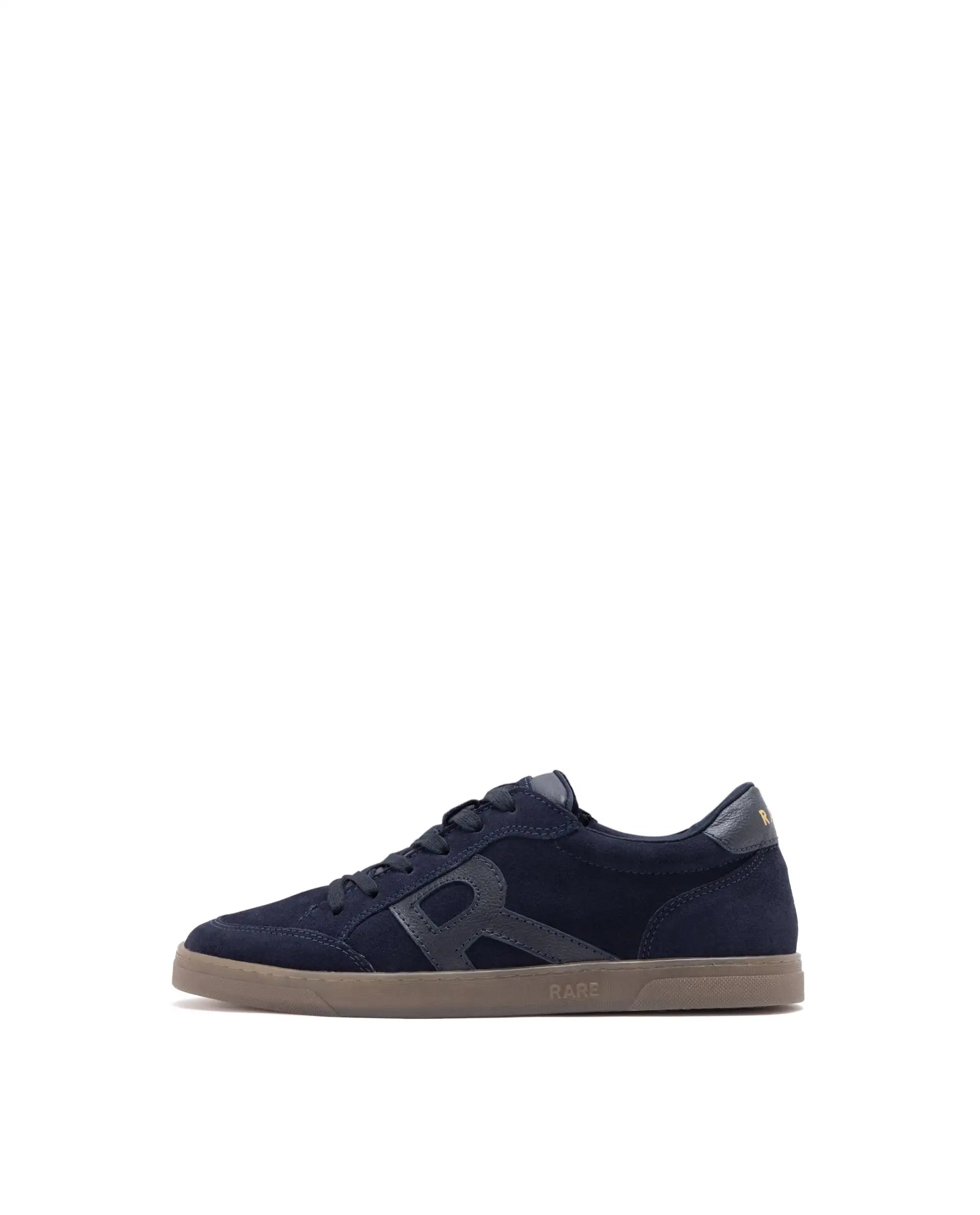 Rare Rabbit Men's Antares Blue Low-Top Lace Up Premium Suede With Genuine Leather Sneaker