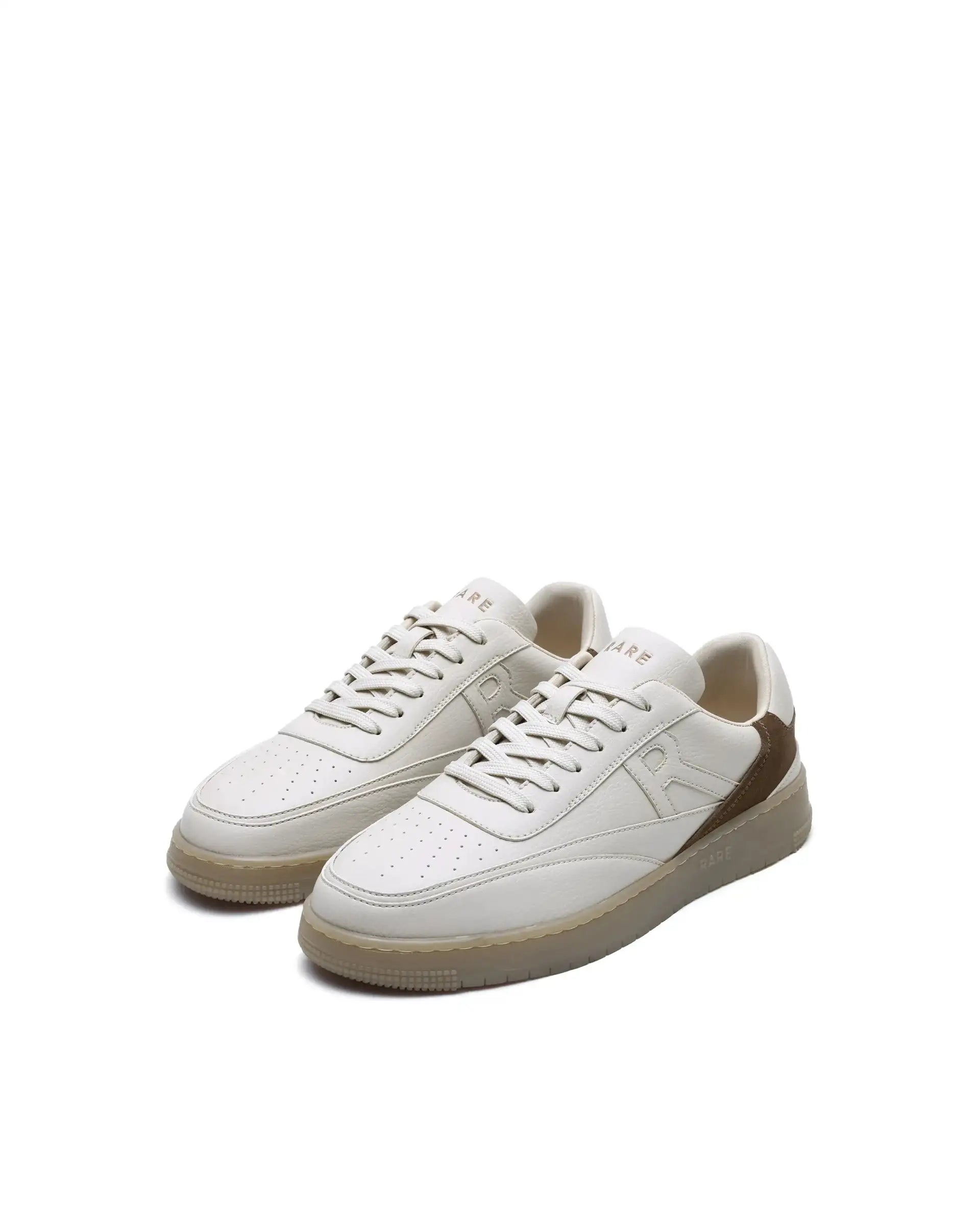 Rare Rabbit Men's Aron Beige Micro Fiber Leather Sneaker