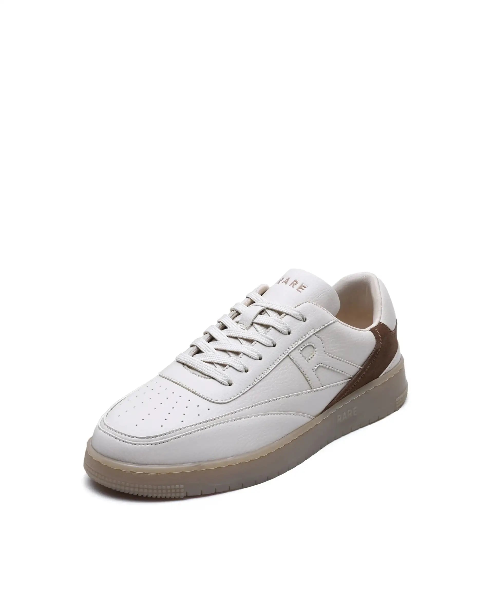 Rare Rabbit Men's Aron Beige Micro Fiber Leather Sneaker