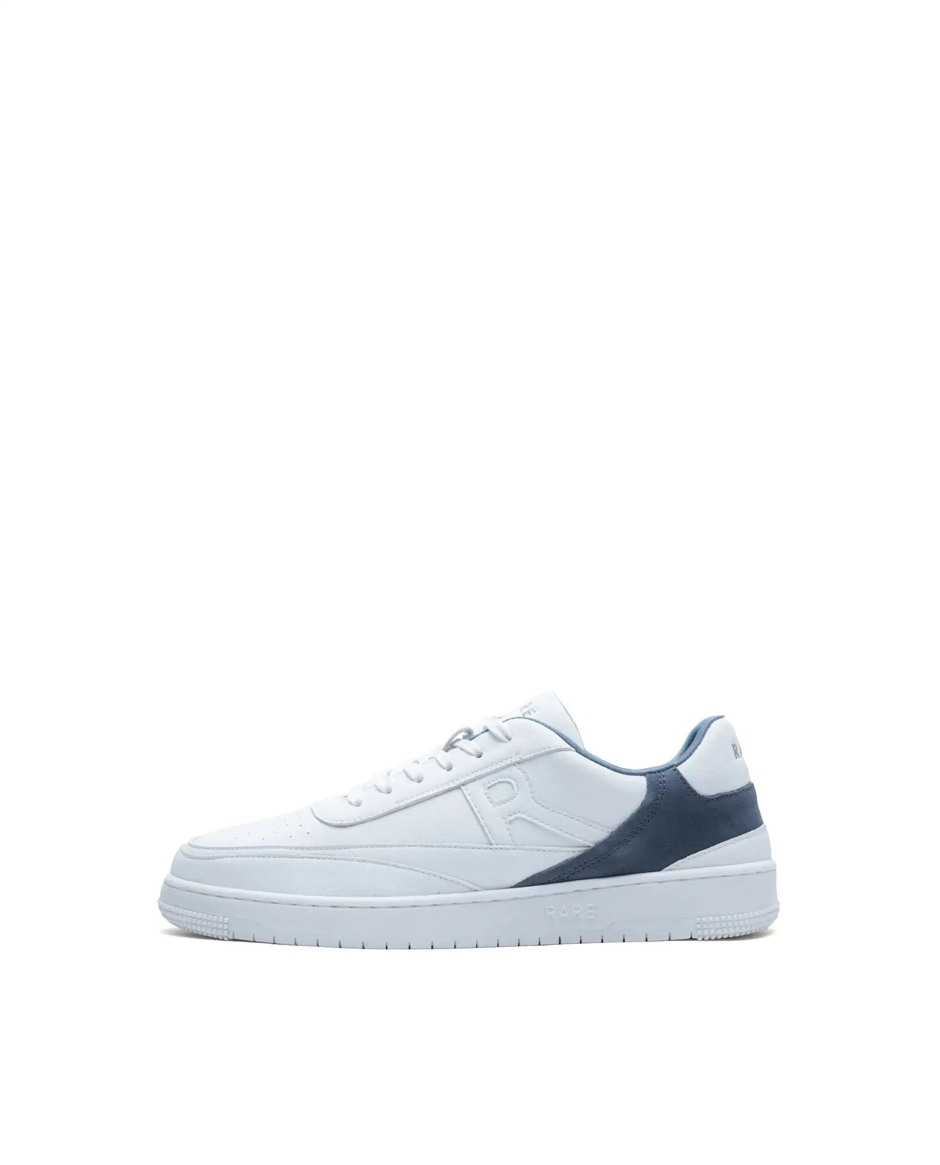 Rare Rabbit Men's Aron White Micro Leather Sneaker