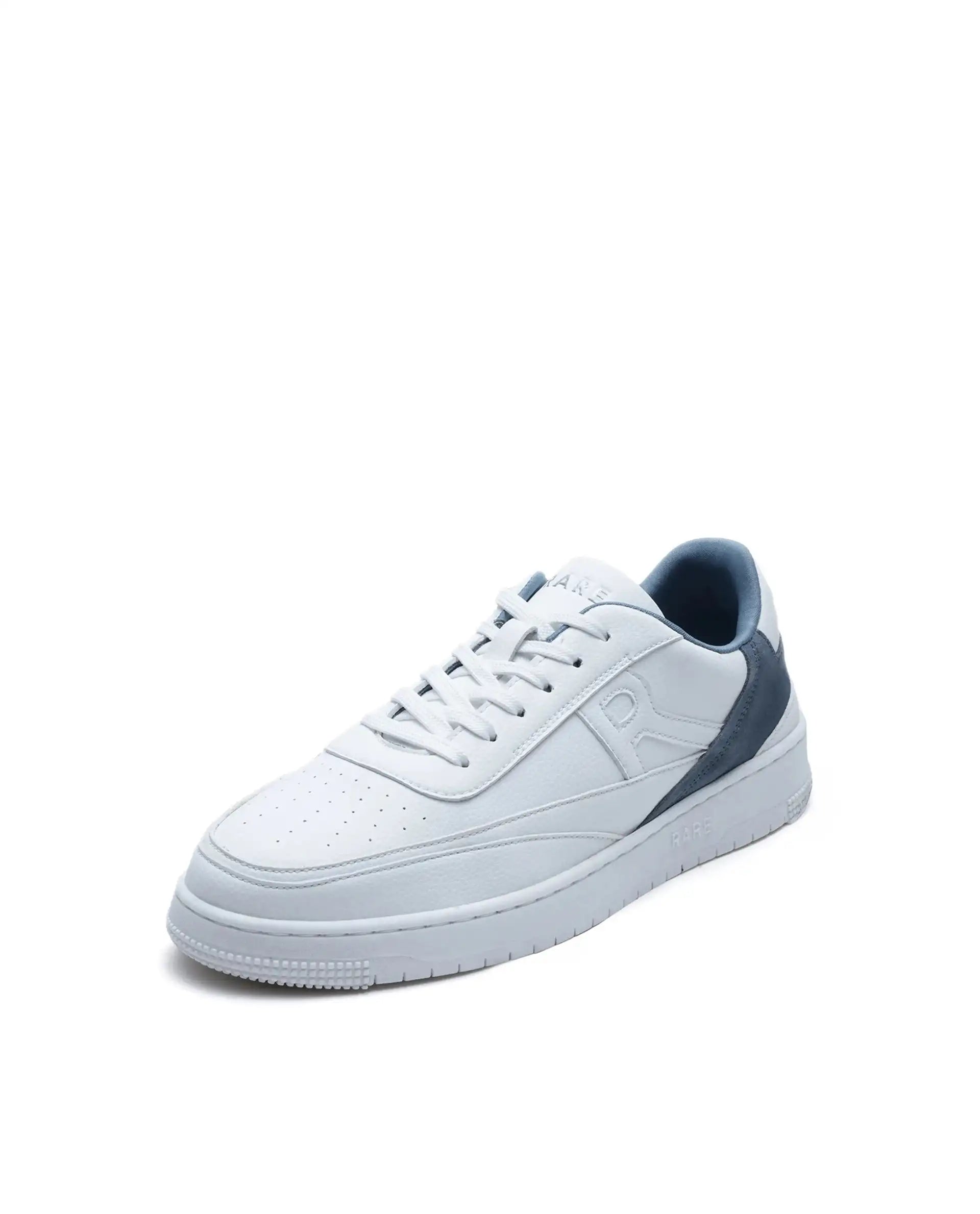 Rare Rabbit Men's Aron White Micro Leather Sneaker
