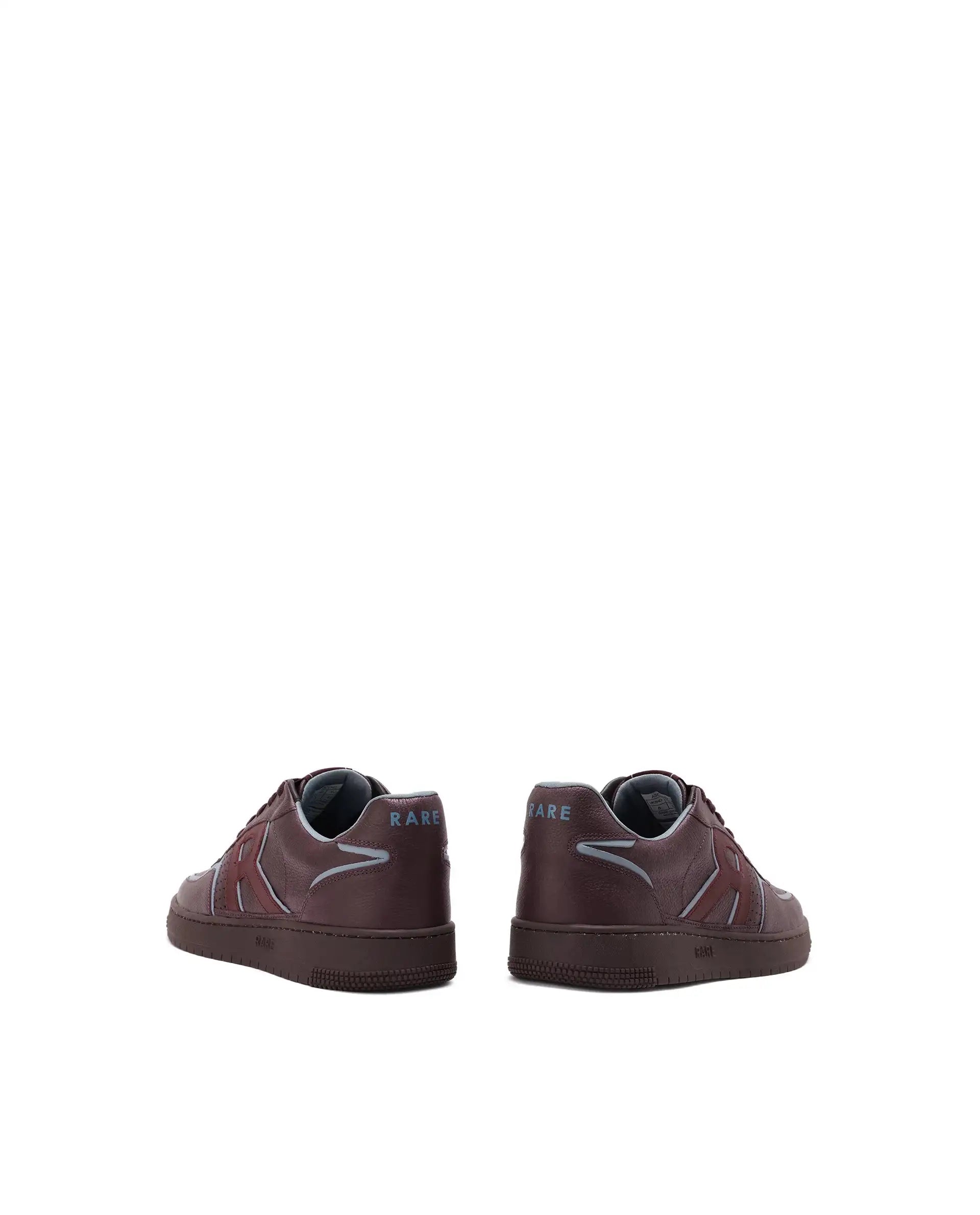 Rare Rabbit Men Ascend Burgundy Dual Tone Genuine Leather Lace-Up Low Top Sneaker Shoes