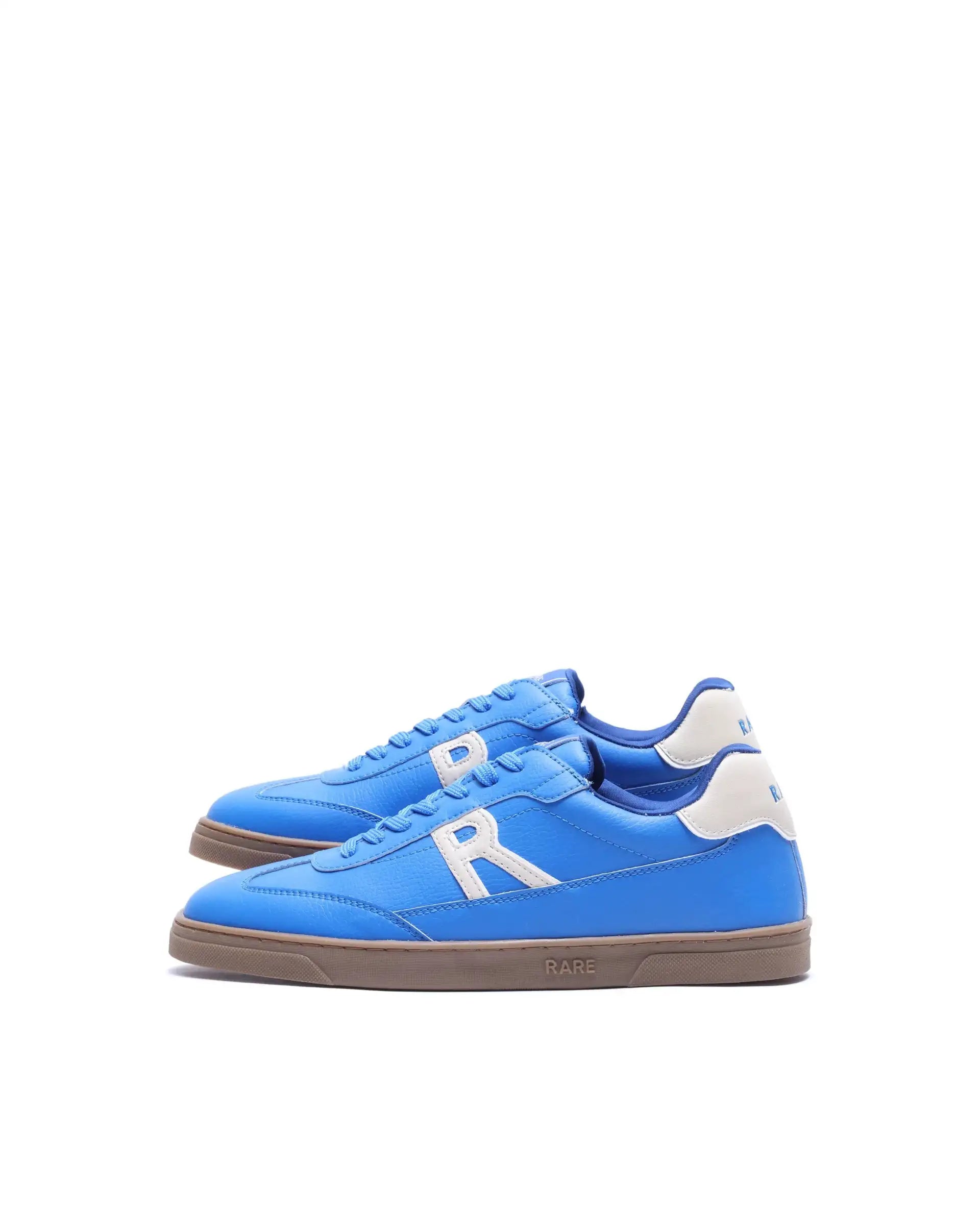 Rare Rabbit Men's Athens Blue Micro Leather Sneaker