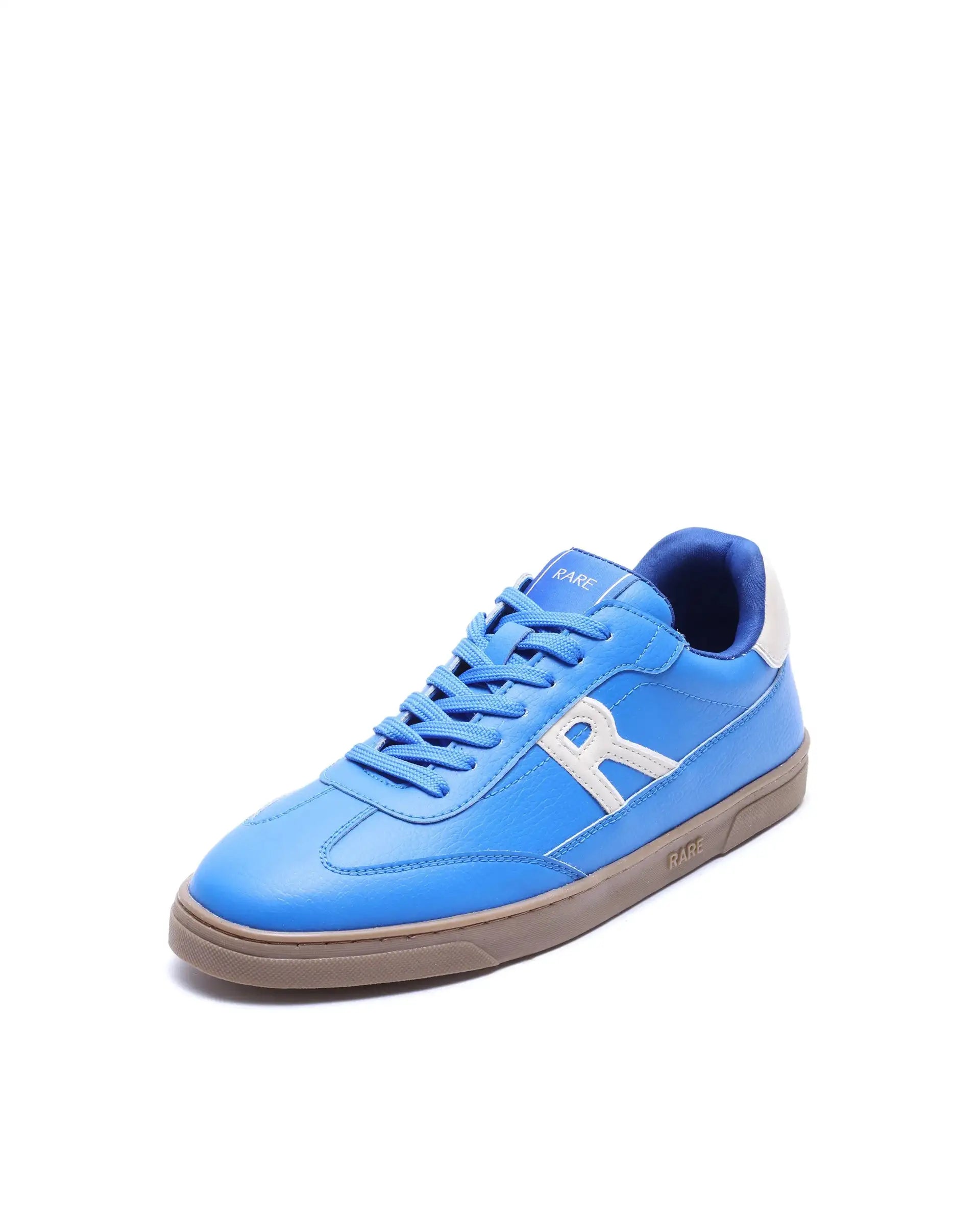 Rare Rabbit Men's Athens Blue Micro Leather Sneaker