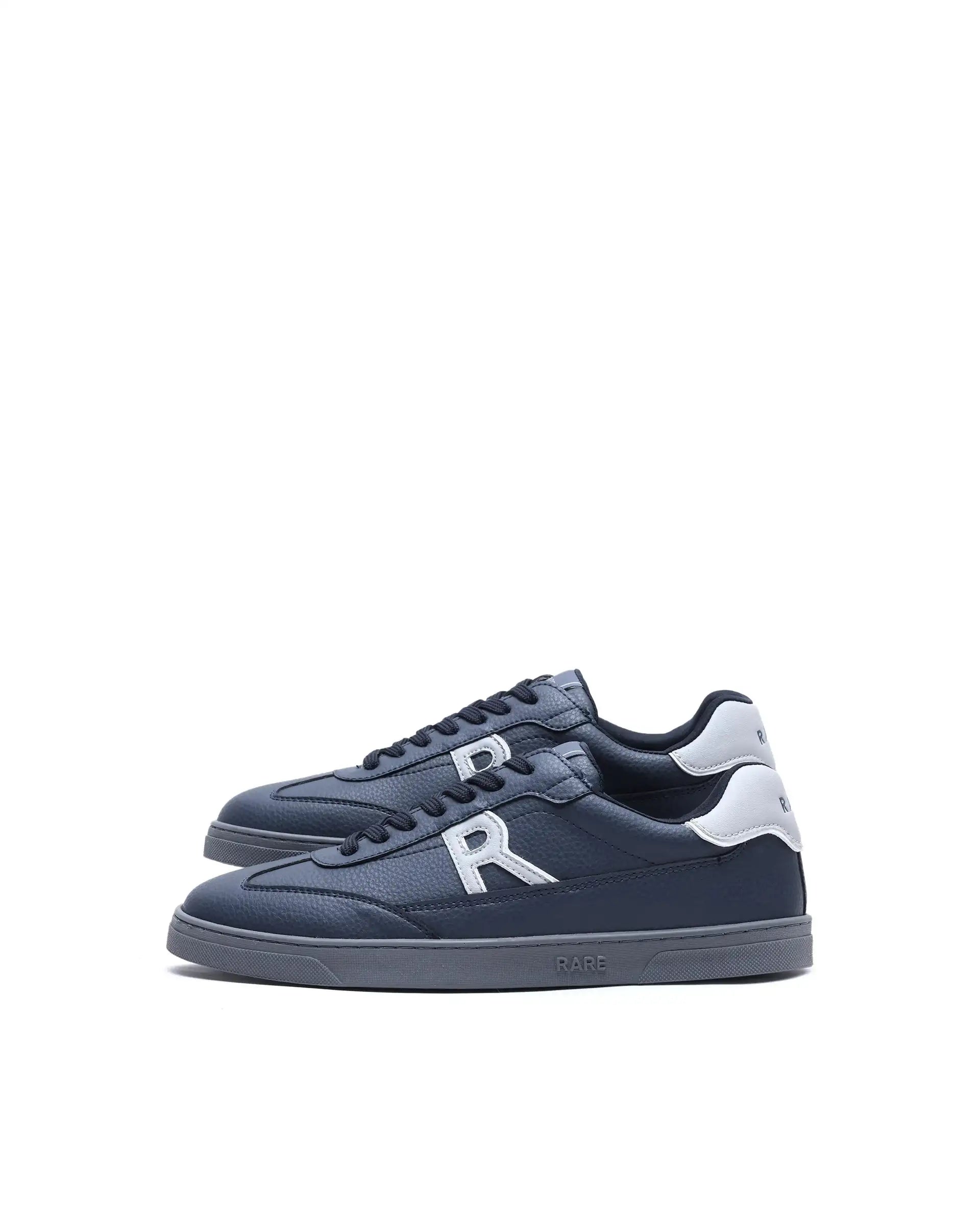 Rare Rabbit Men's Athens Dark Navy Micro Leather Sneaker