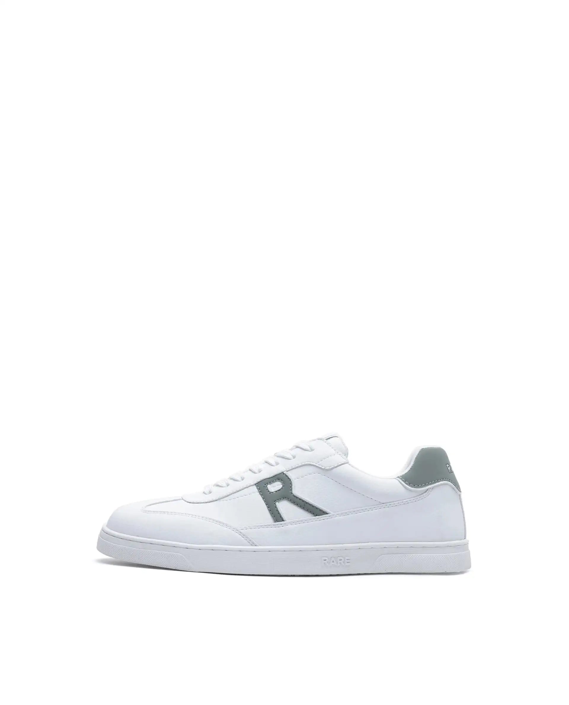 Rare Rabbit Men's Athens White Micro Leather Sneaker