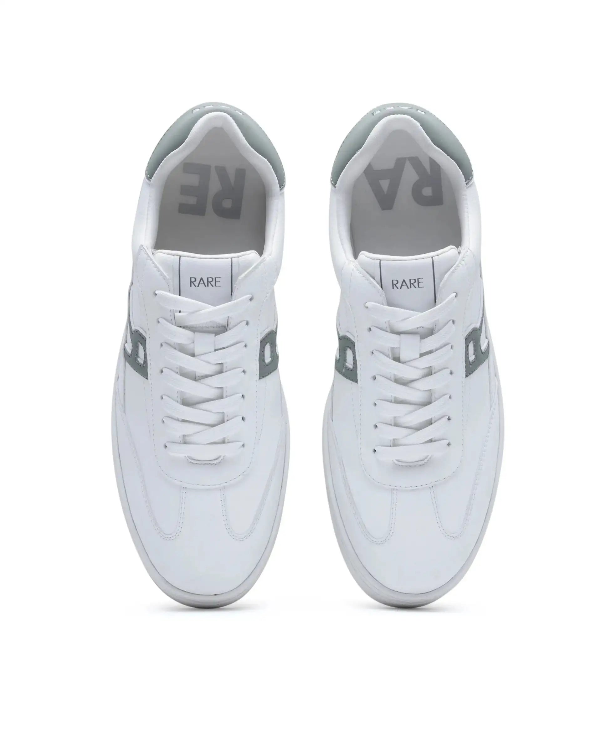 Rare Rabbit Men's Athens White Micro Leather Sneaker