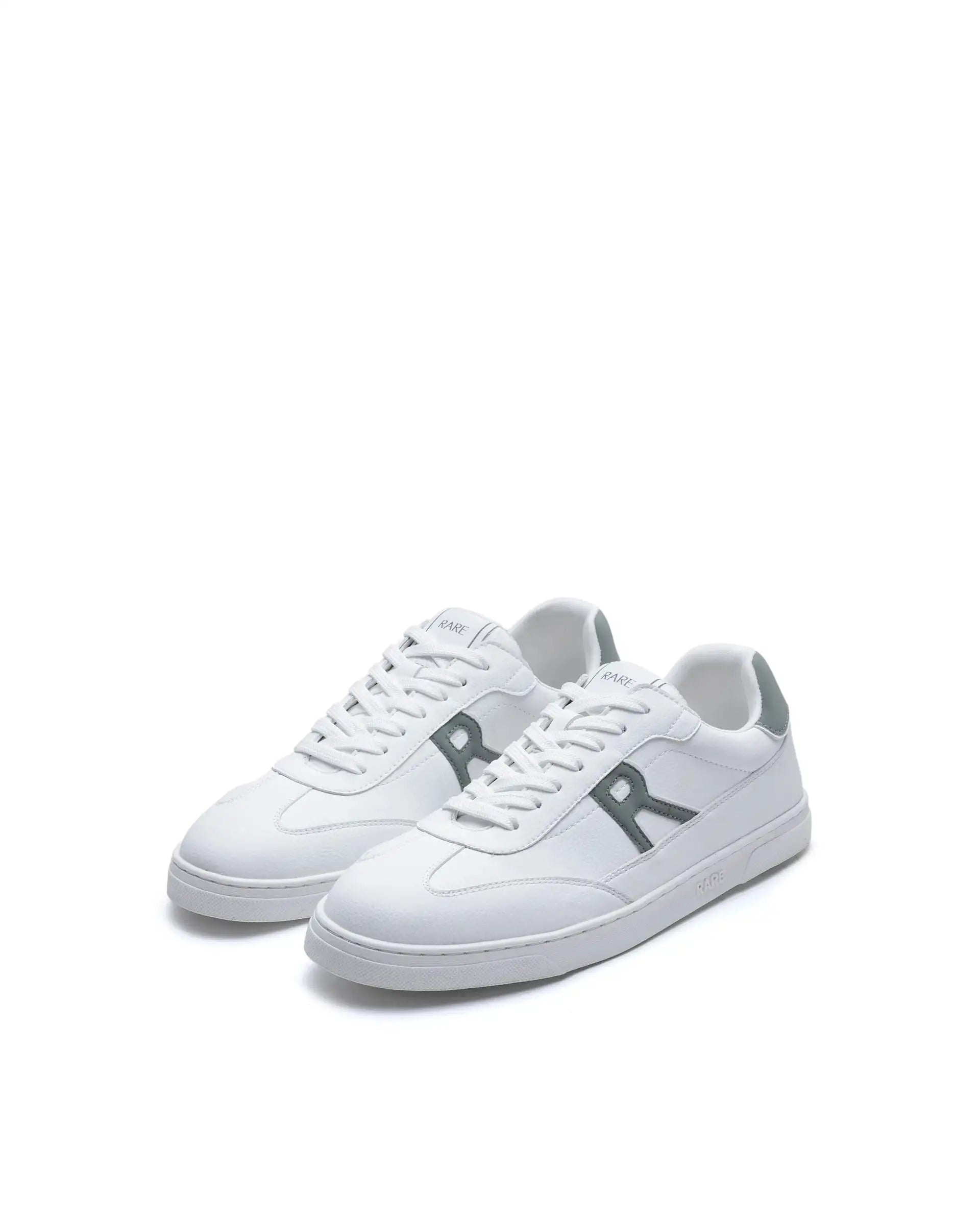 Rare Rabbit Men's Athens White Micro Leather Sneaker