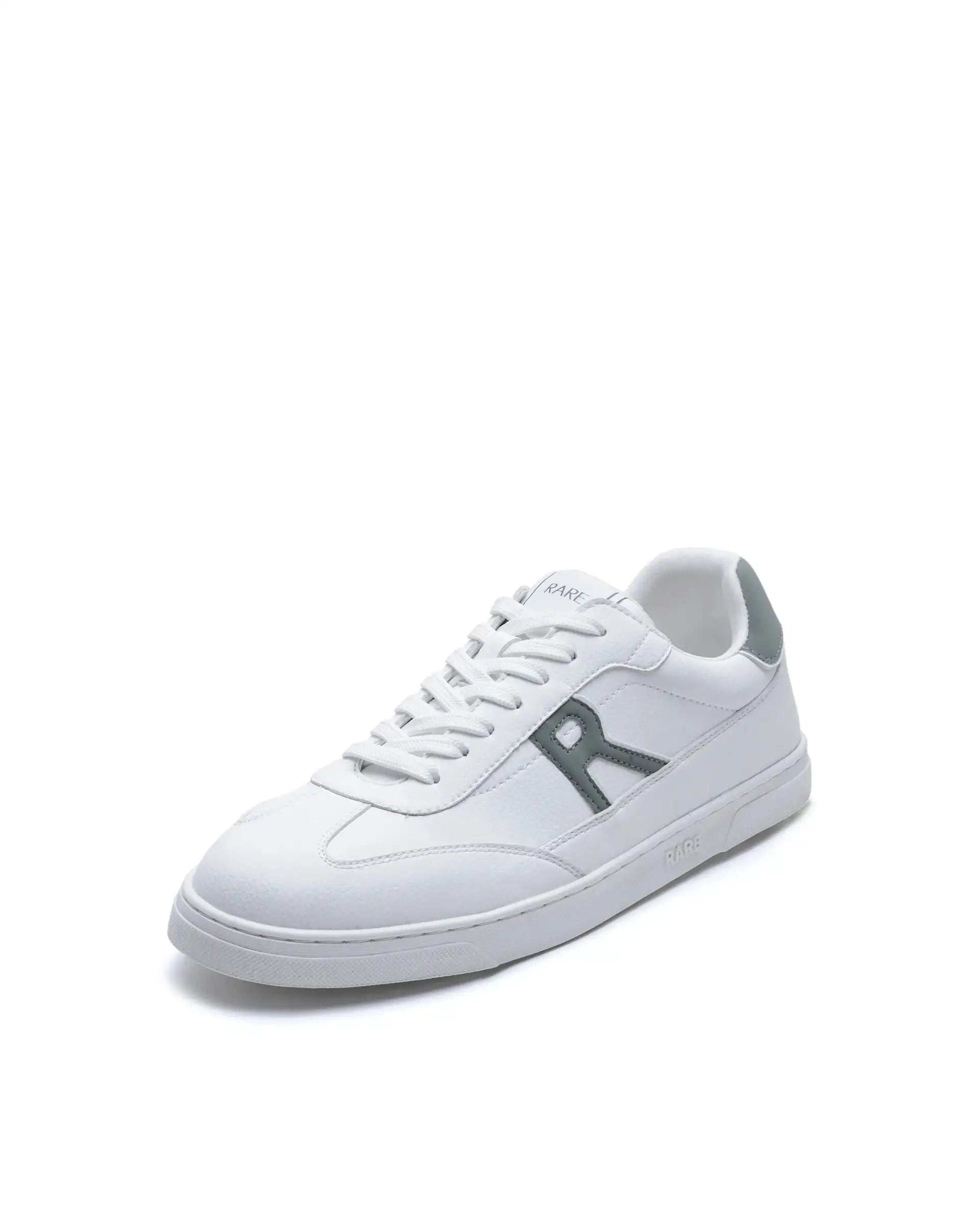 Rare Rabbit Men's Athens White Micro Leather Sneaker