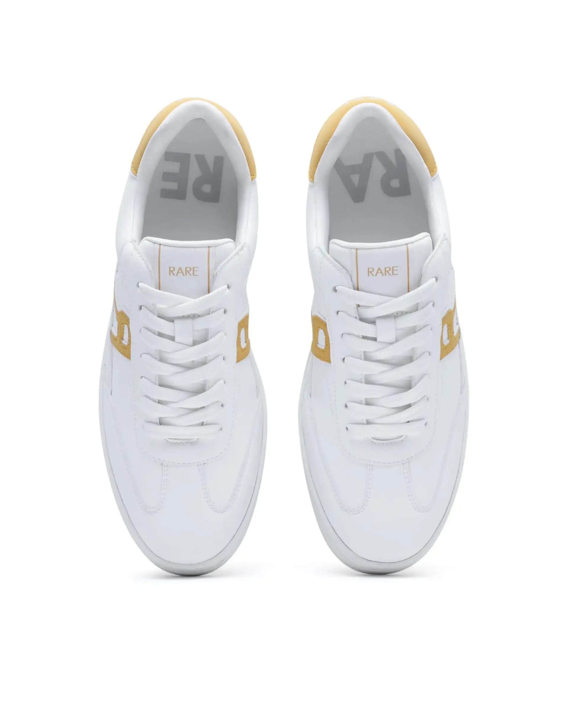 Rare Rabbit Men's Athens Yellow Micro Leather Sneaker