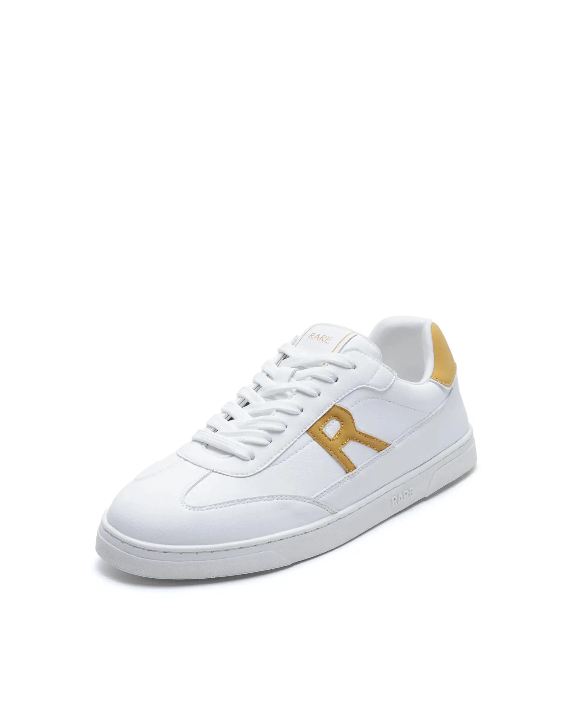 Rare Rabbit Men's Athens Yellow Micro Leather Sneaker